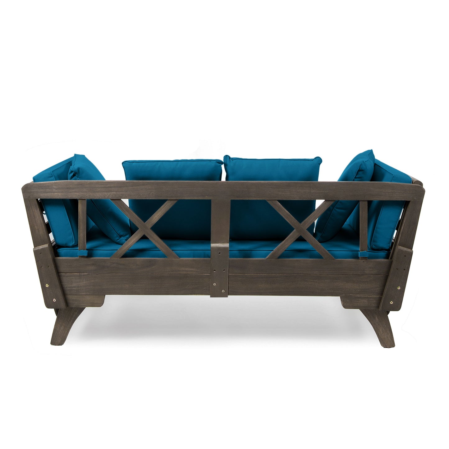 Ottavio - Convertible Sofa Daybed With Water Resistant Cushions - Gray / Teal