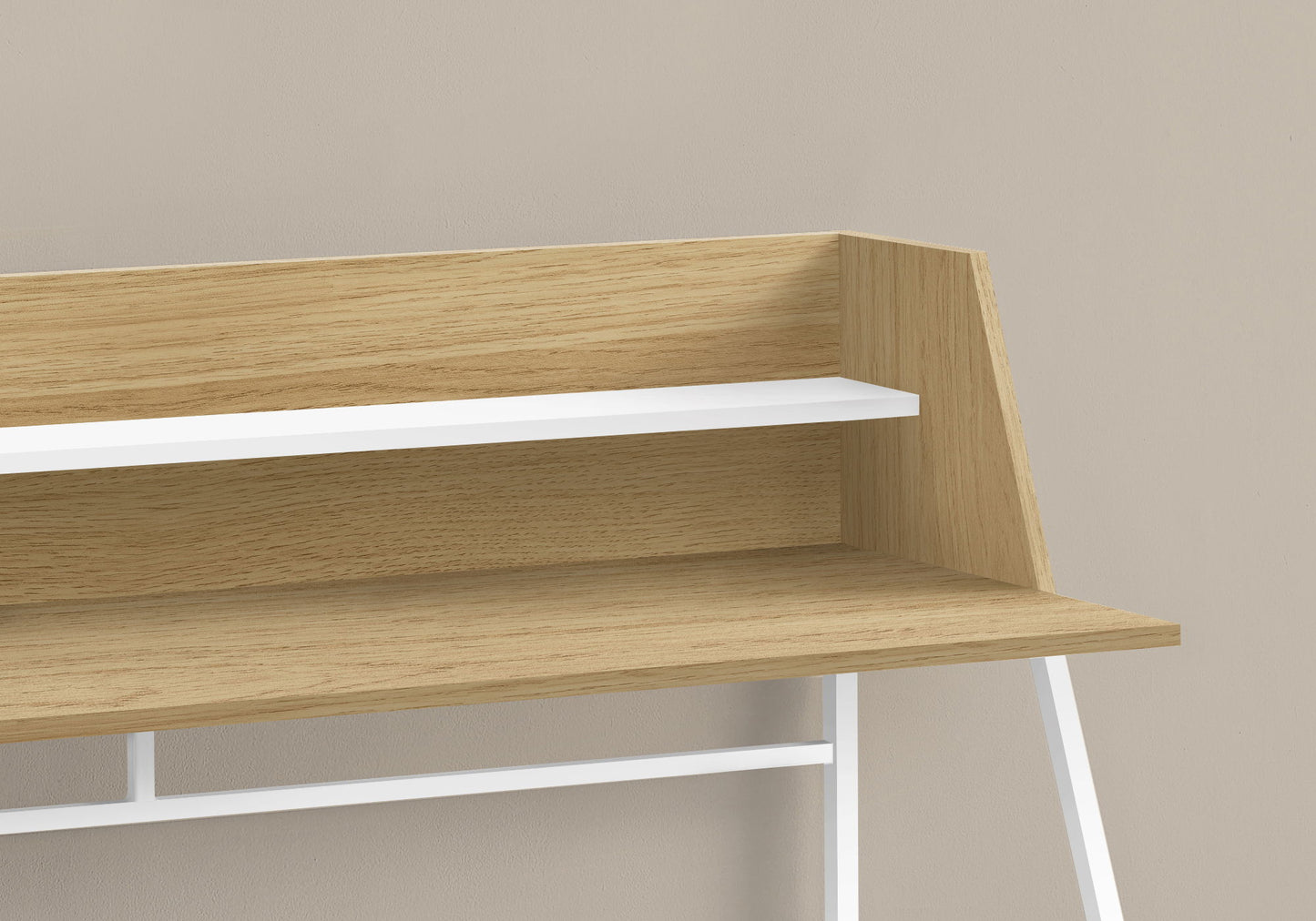 Computer Desk For Home Office, Laptop, Storage Shelves, Contemporary & Versatile Placement - Natural