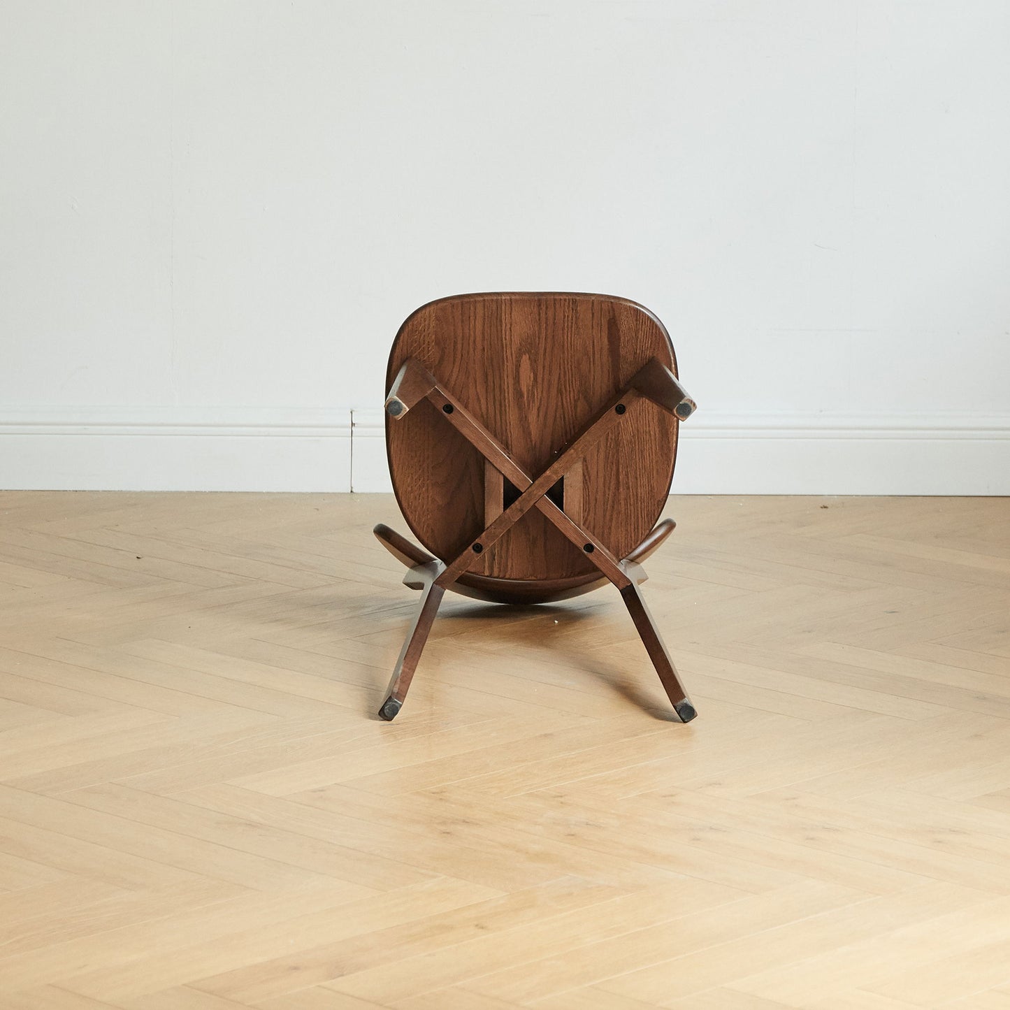 Simple Dining Chair, Solid Chair Table For Living Room Chair - Dark Natural