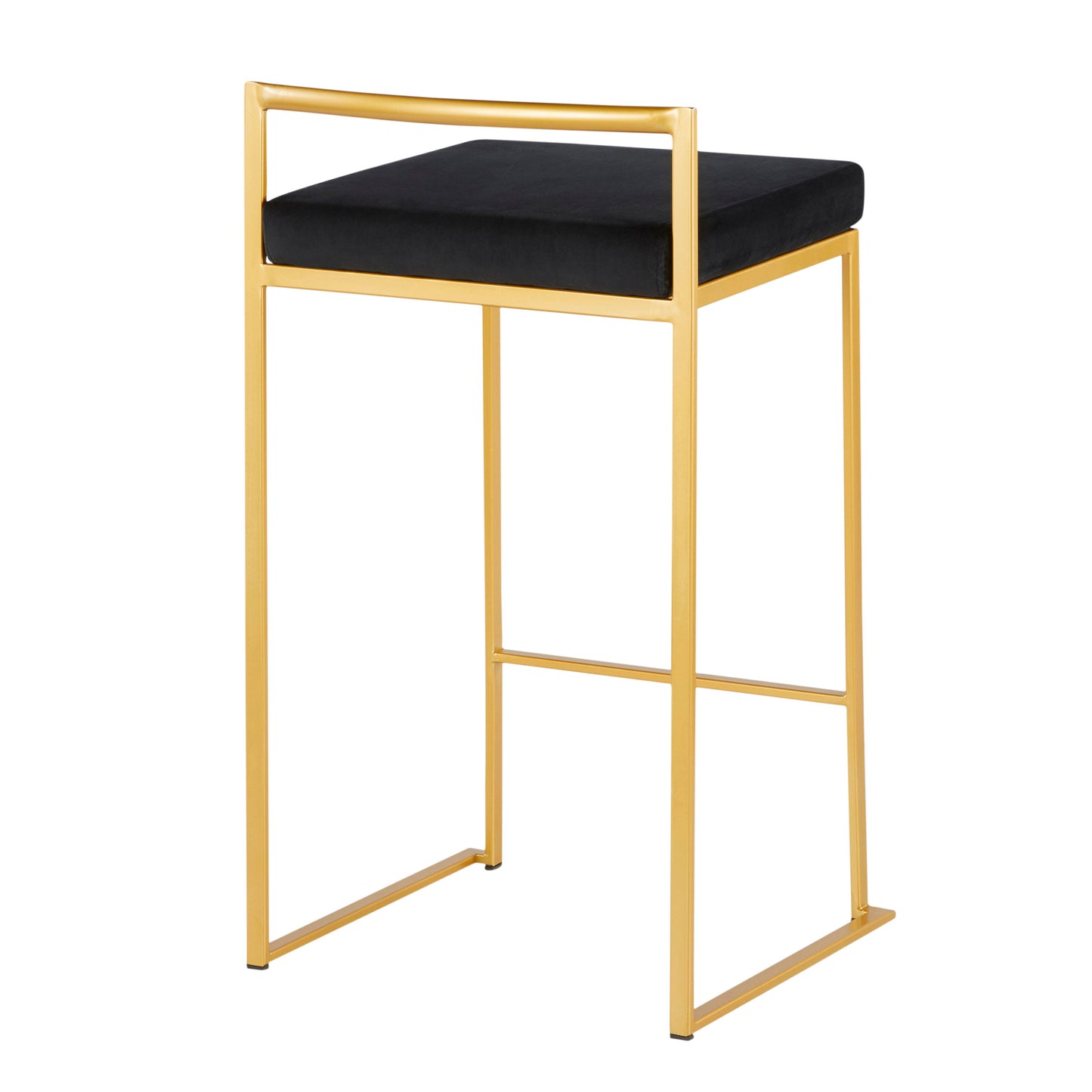 Fuji - Contemporary Counter Stool (Set of 3) - Gold / Black