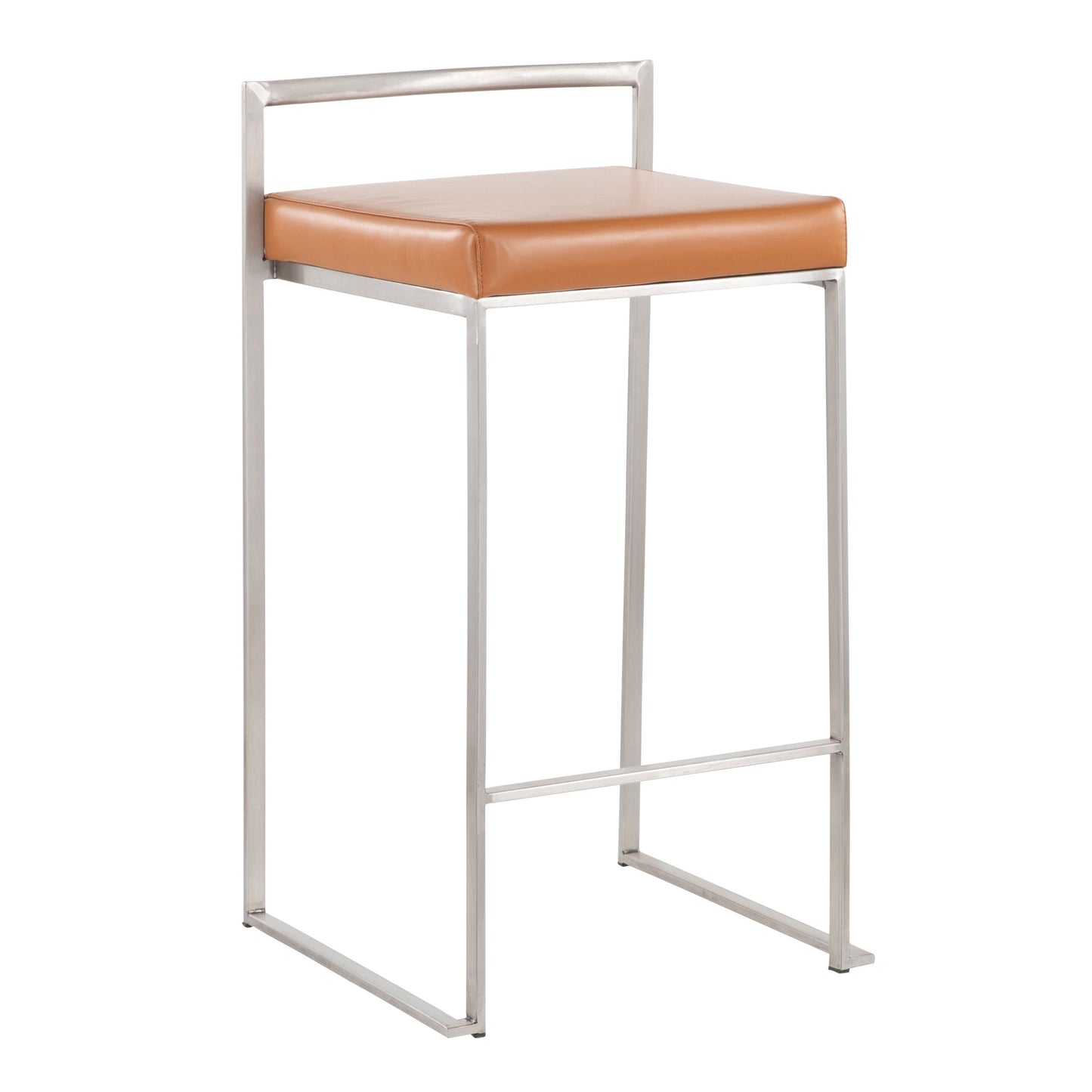 Fuji - Contemporary Stackable Counter Stool (Set of 2) - Camel