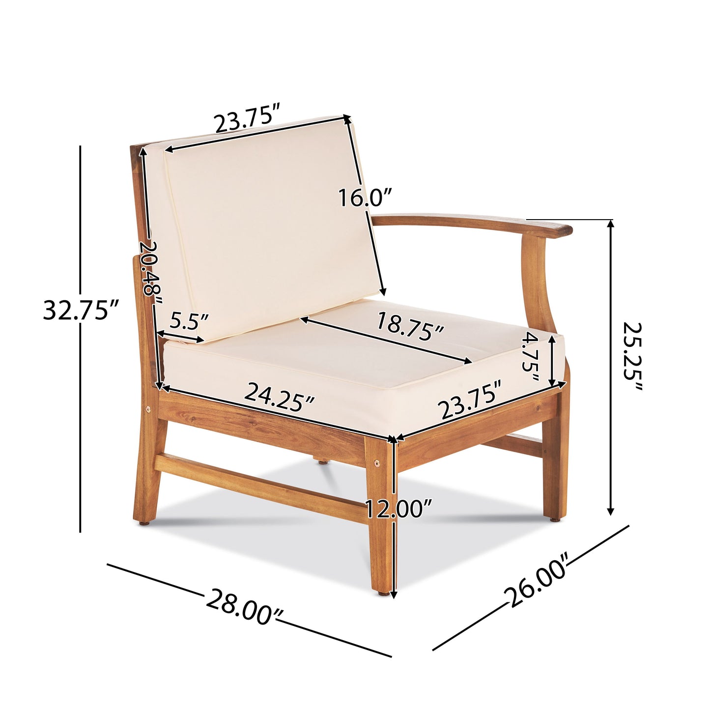 Perla - 3 Seater Sofa And Table Set - Cream