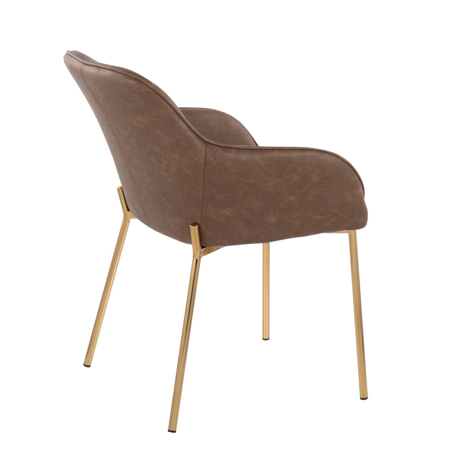 Daniella - Contemporary Dining Chair (Set of 2) - Gold / Espresso