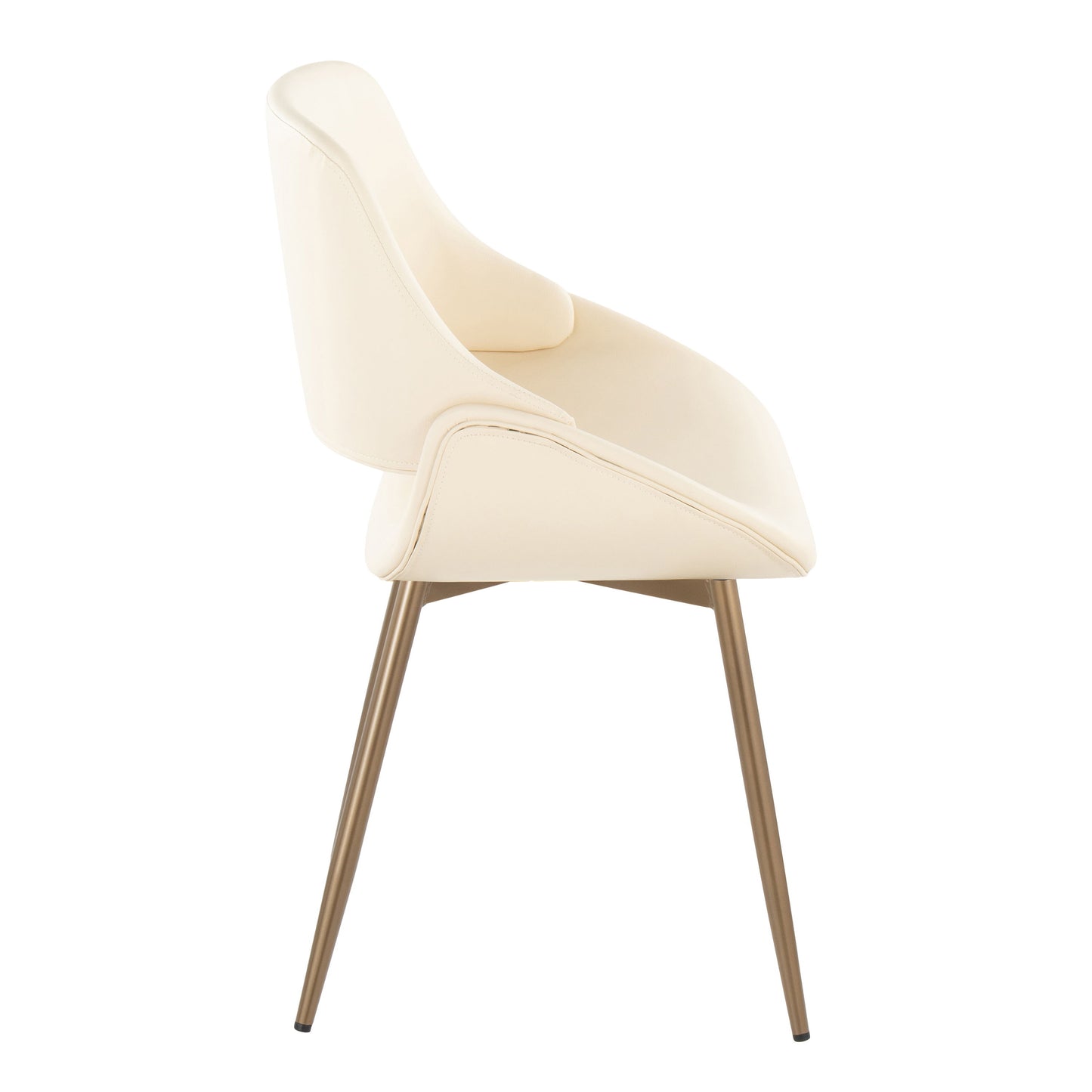 Fabrico - Contemporary Accent Chair (Set of 2) - Antique Copper / Cream