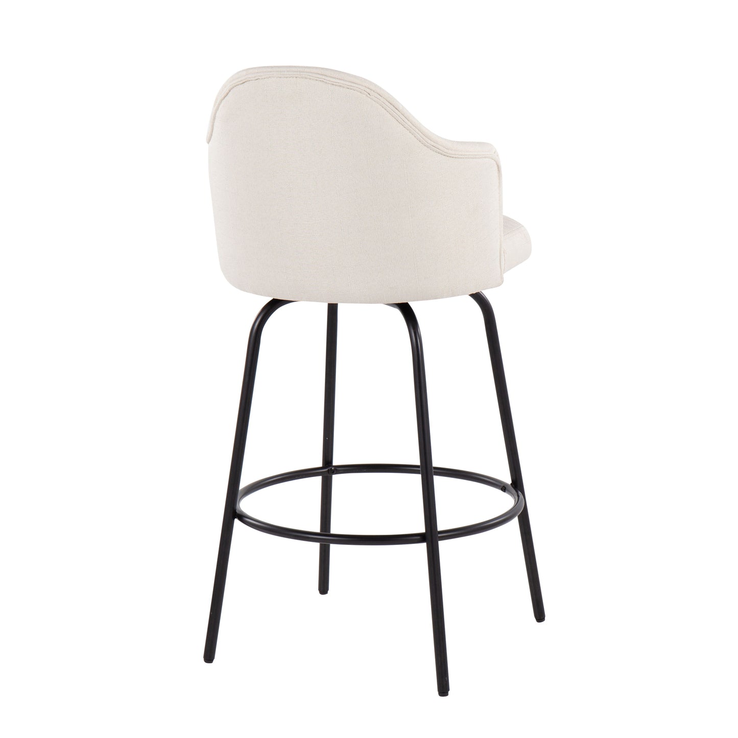 Ahoy - Contemporary Fixed Height Counter Stool (Set of 2) - Black / Cream
