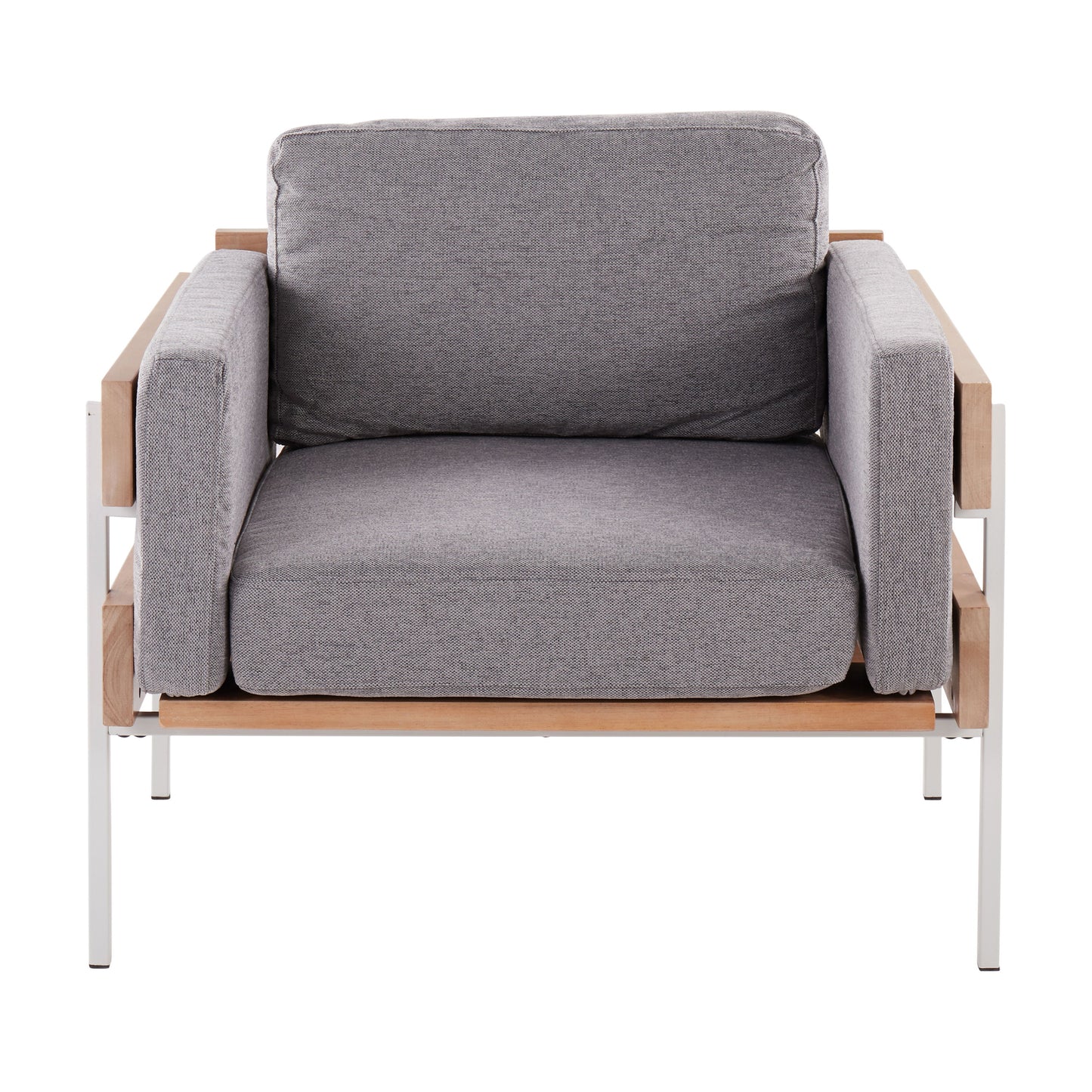 Kari - Farmhouse Chair - White / Natural / Light Gray