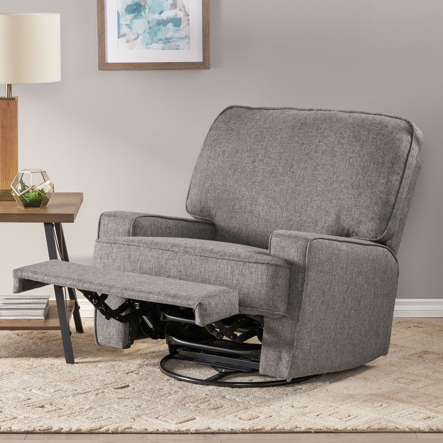 Wide Manual Standard Recliner - Charcoal