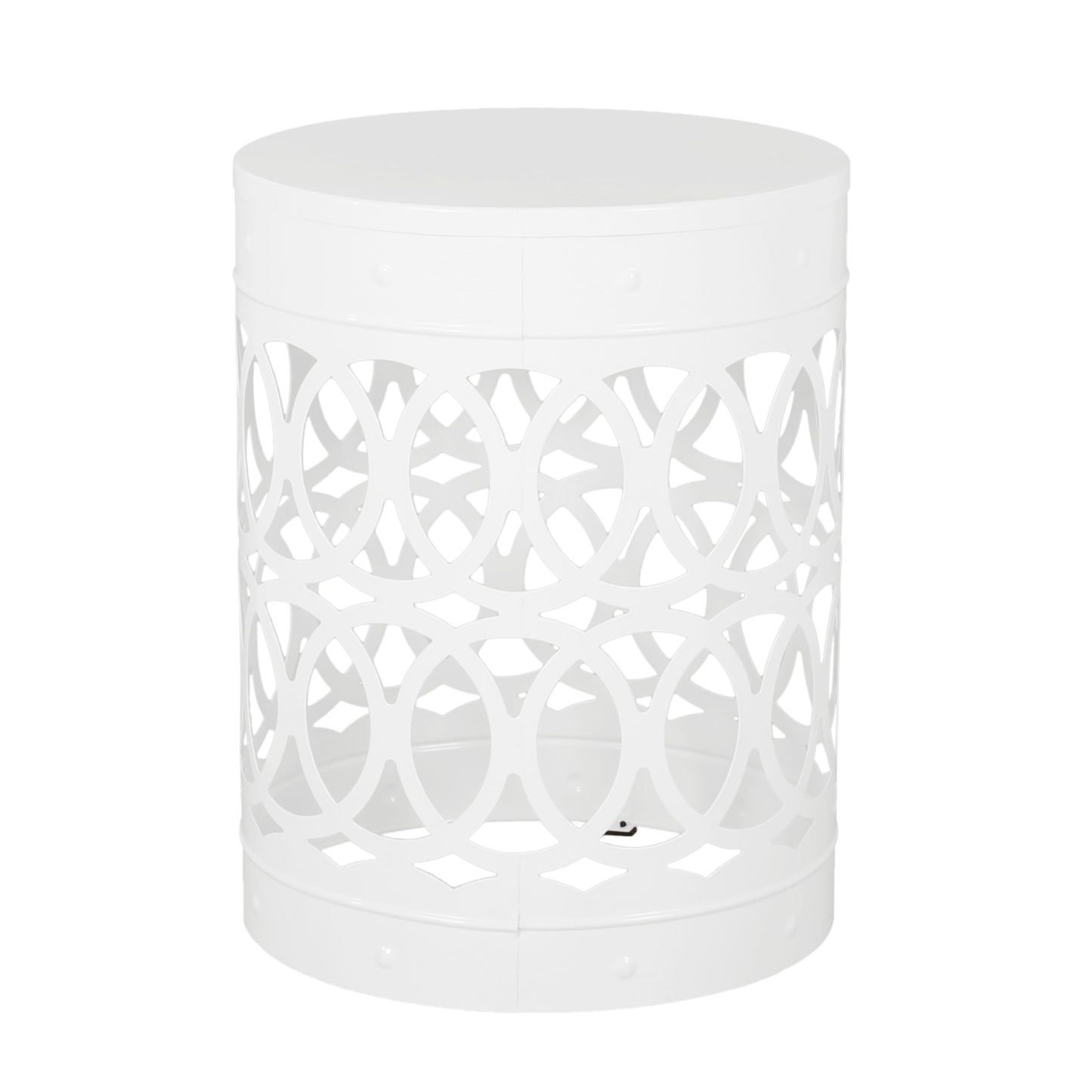 Outdoor Metal (Set of 2) End Table - White