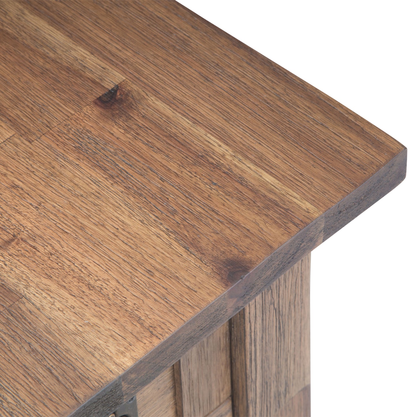 Monroe - Narrow Side Table - Rustic Natural Aged Brown