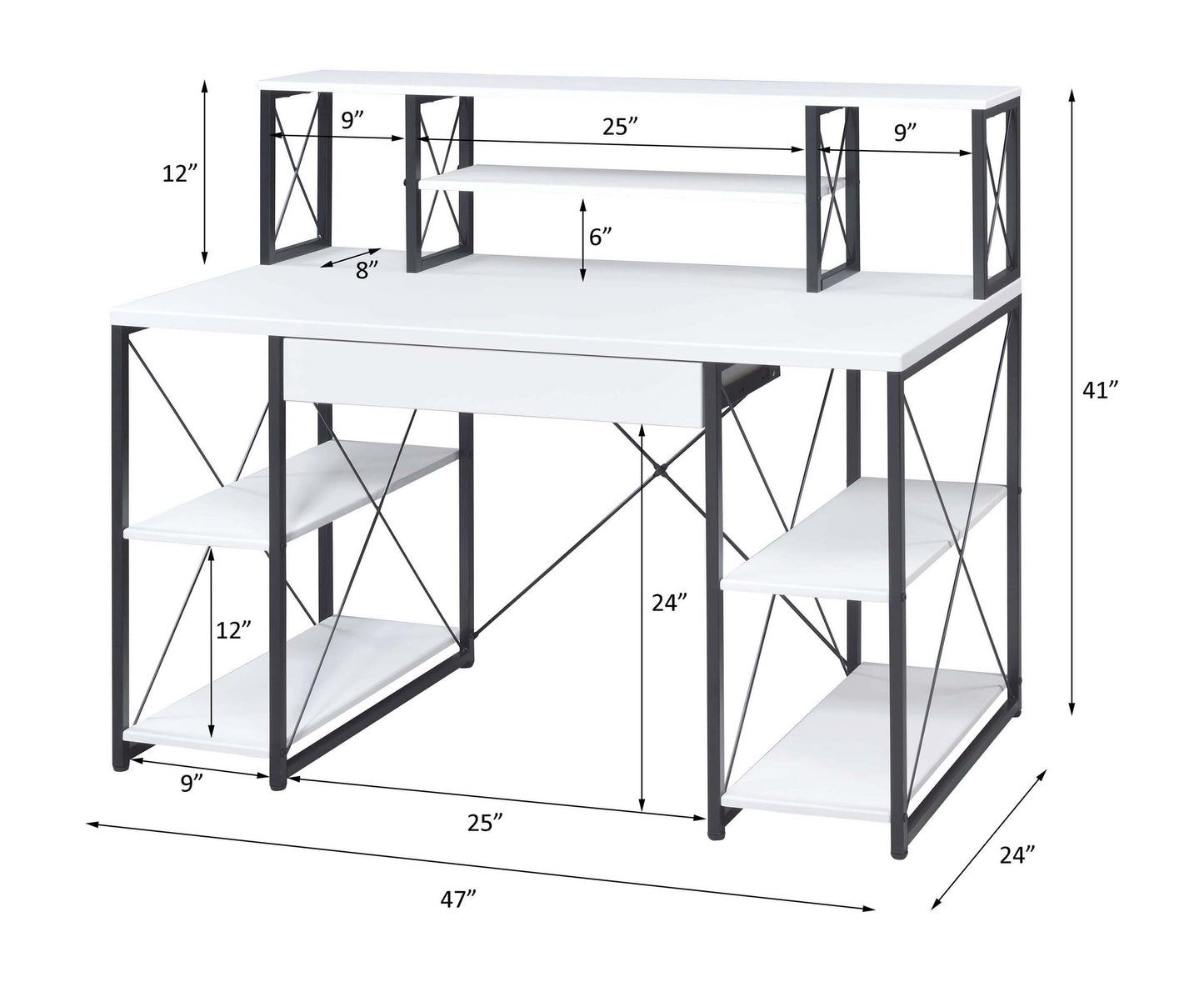 Amiel - All Purpose Writing Desk - White