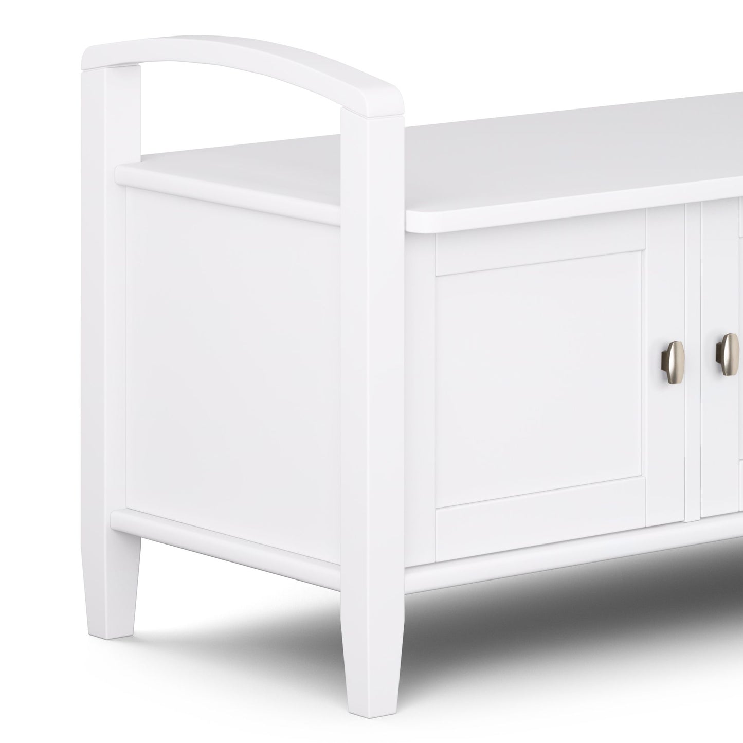 Warm Shaker - Entryway Storage Bench - White