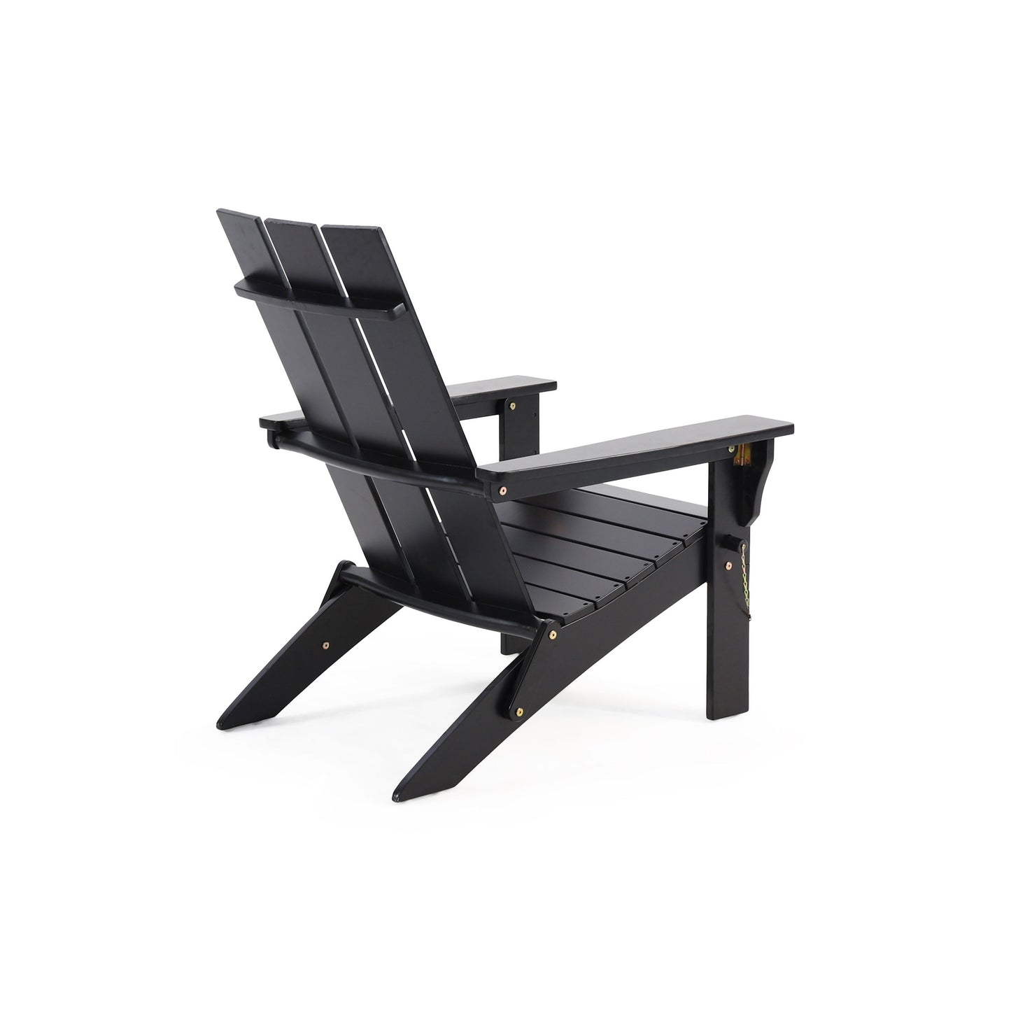 Aurascape - Outdoor Acacia Wood Foldable Adirondack Chair - Black