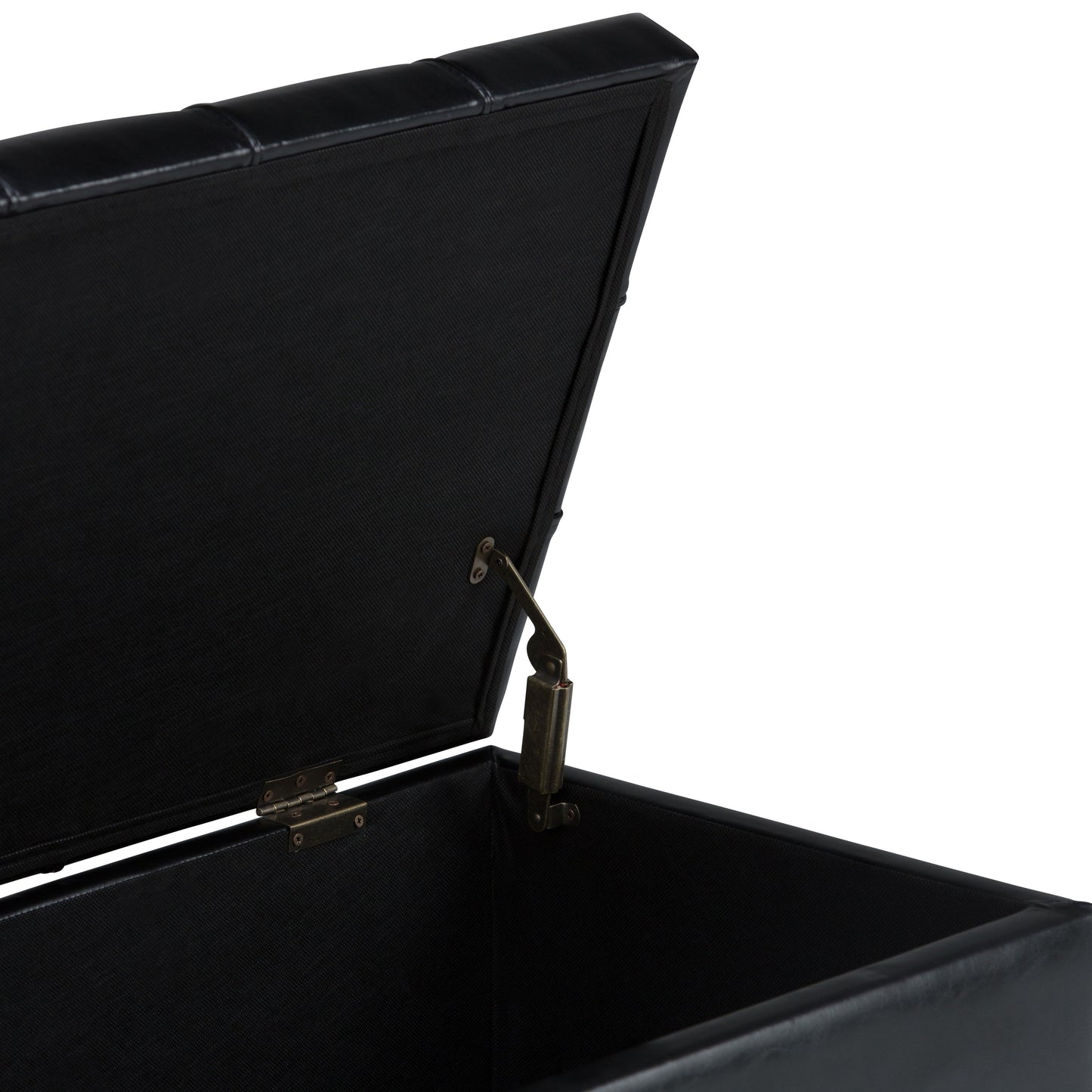 Sienna - Storage Ottoman Bench - Midnight Black