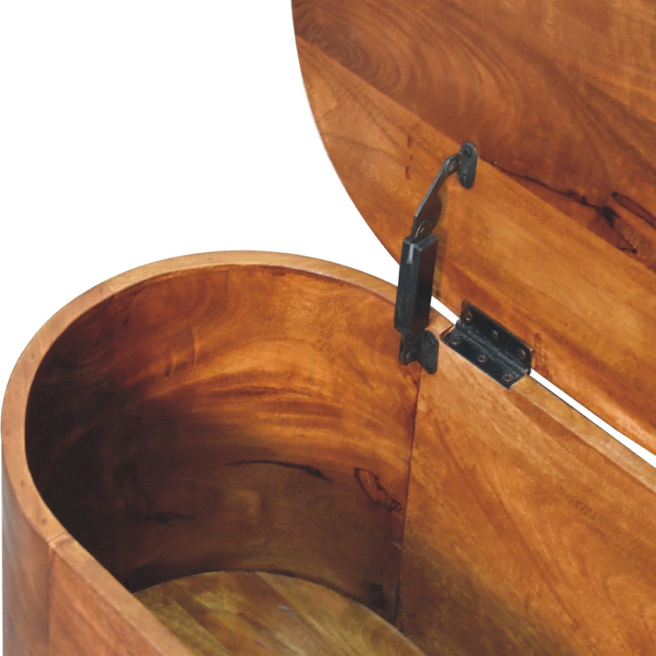Rounded Lid Up Blanket Box - Chestnut