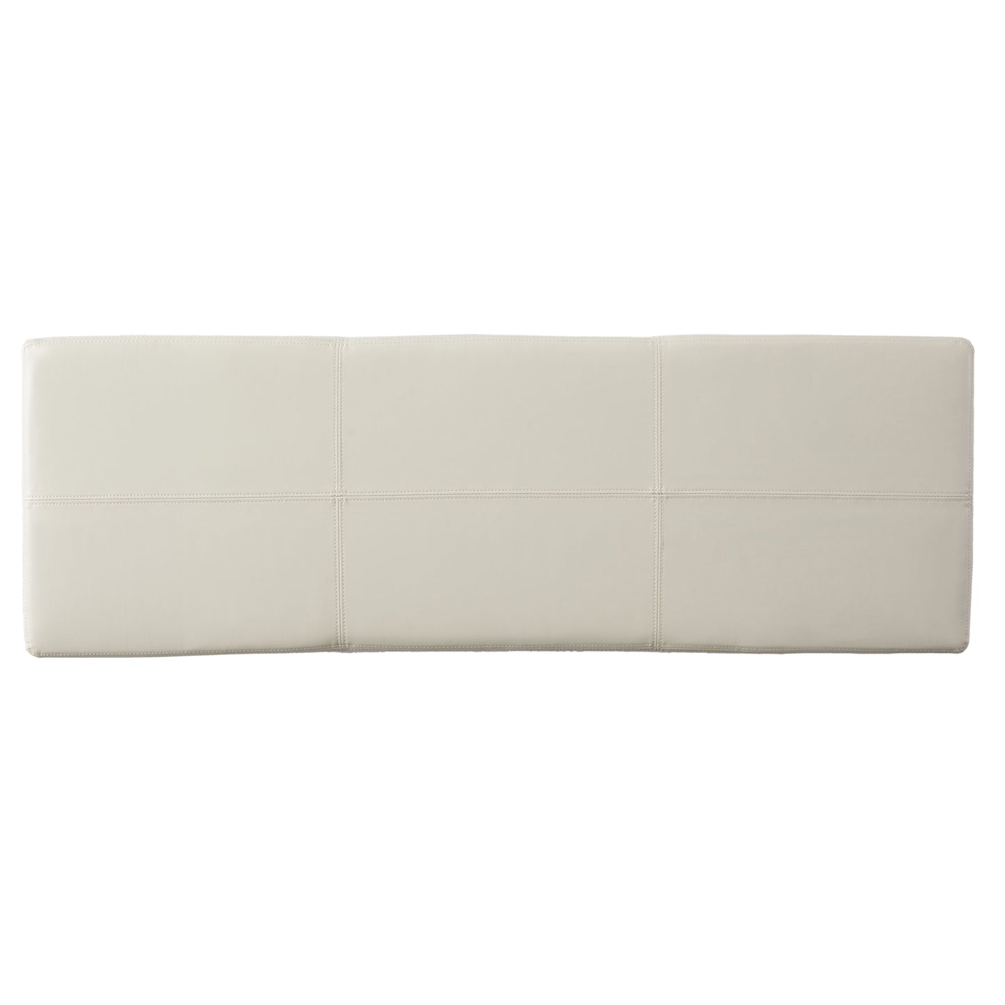 Glouster - Storage Ottoman With Leather Upholstery - Ivory