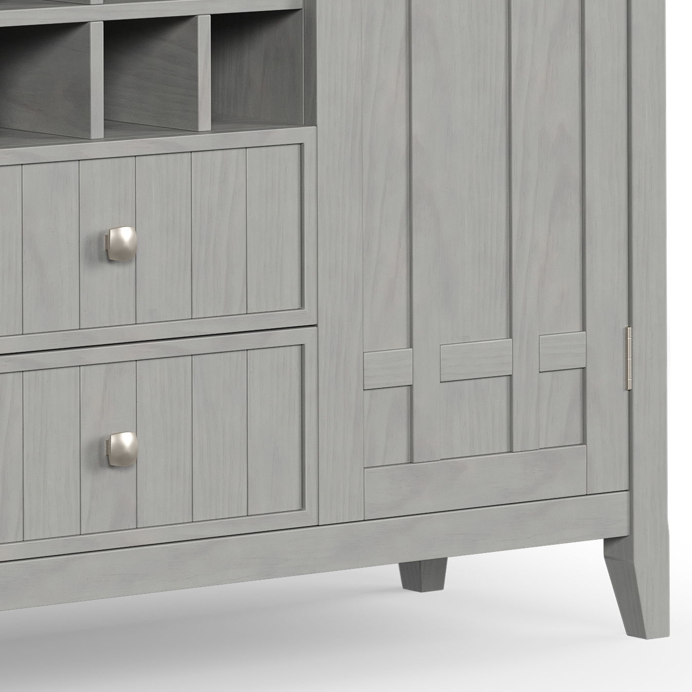 Bedford - Sideboard Buffet And Wine Rack - Fog Gray