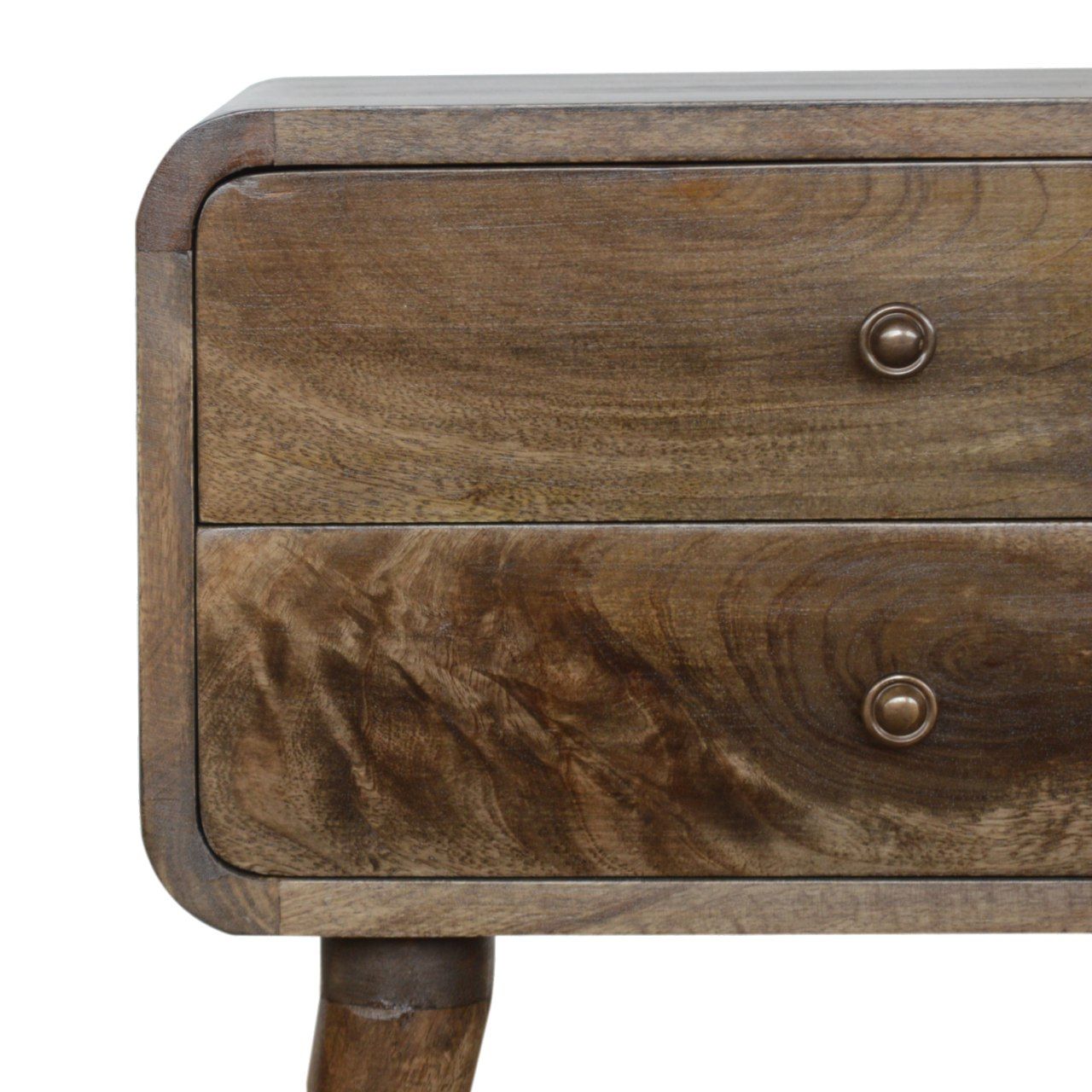 Curved Classic ed Nightstand - Gray Wash