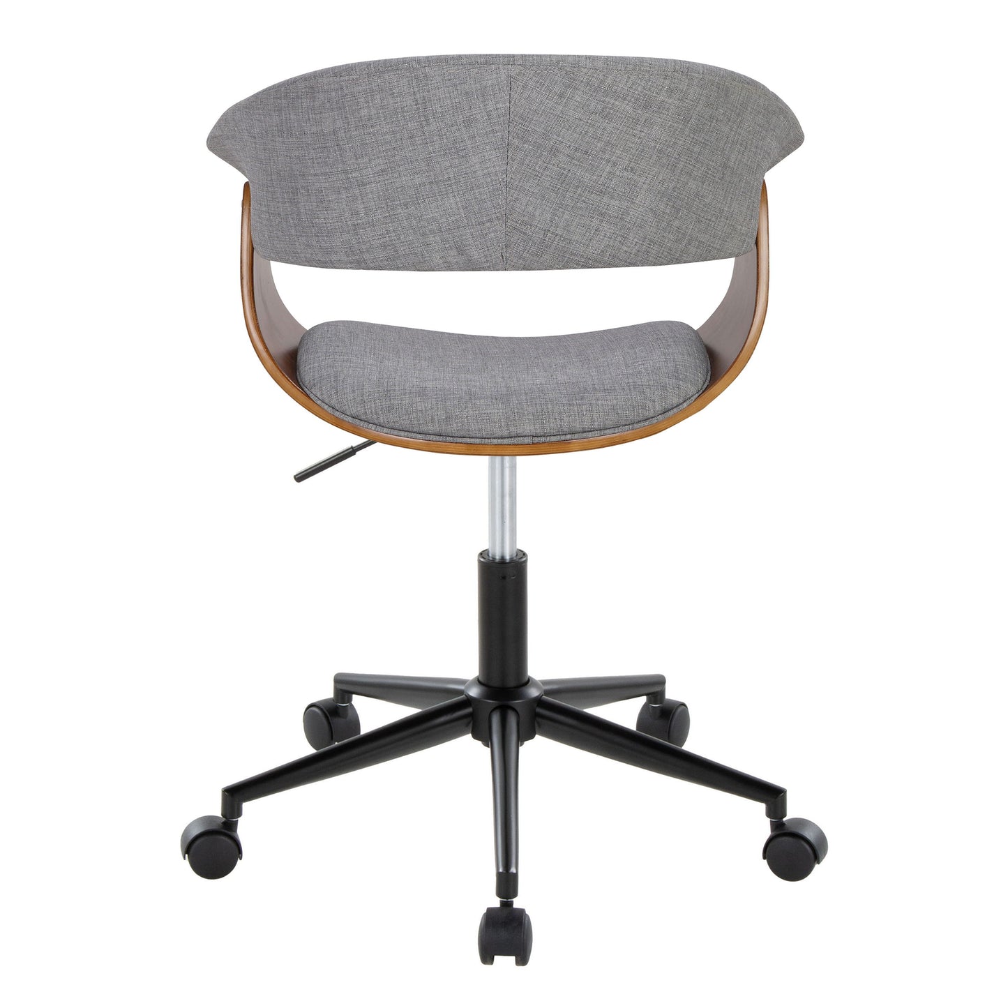 Vintage Mod - Mid-Century Modern Office Chair - Walnut / Light Gray