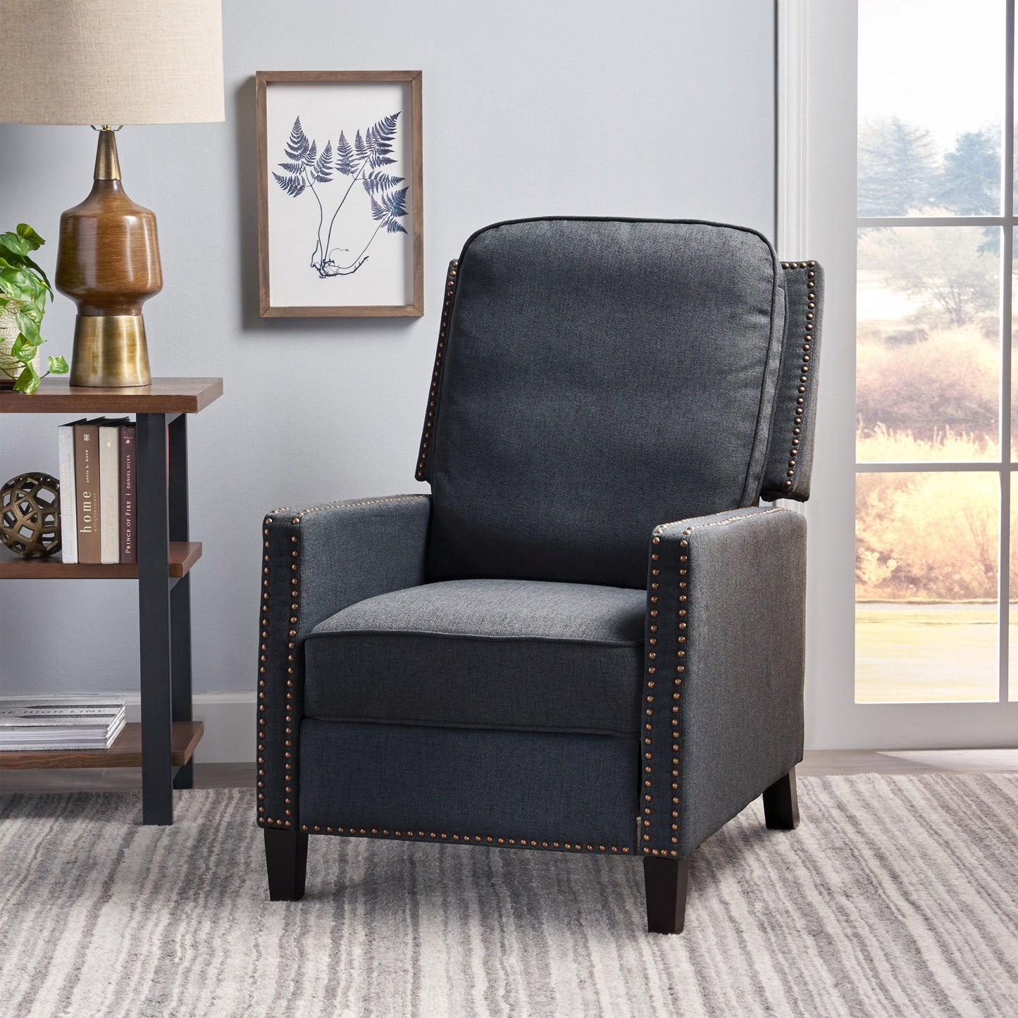 Wide Manual Standard Recliner - Dark Gray