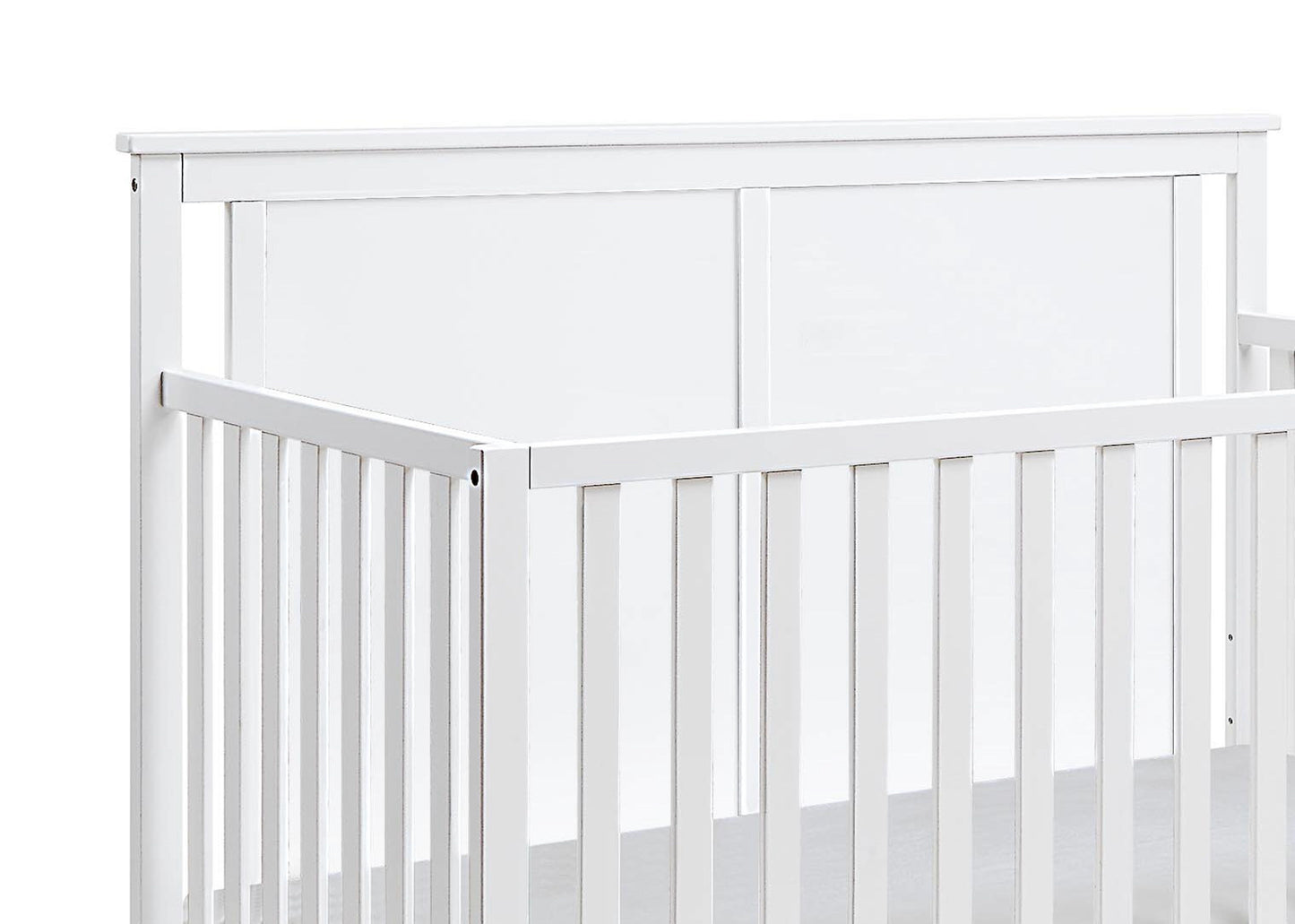 Connelly - Mini Crib With Mattress Pad - White, Rockport Gray