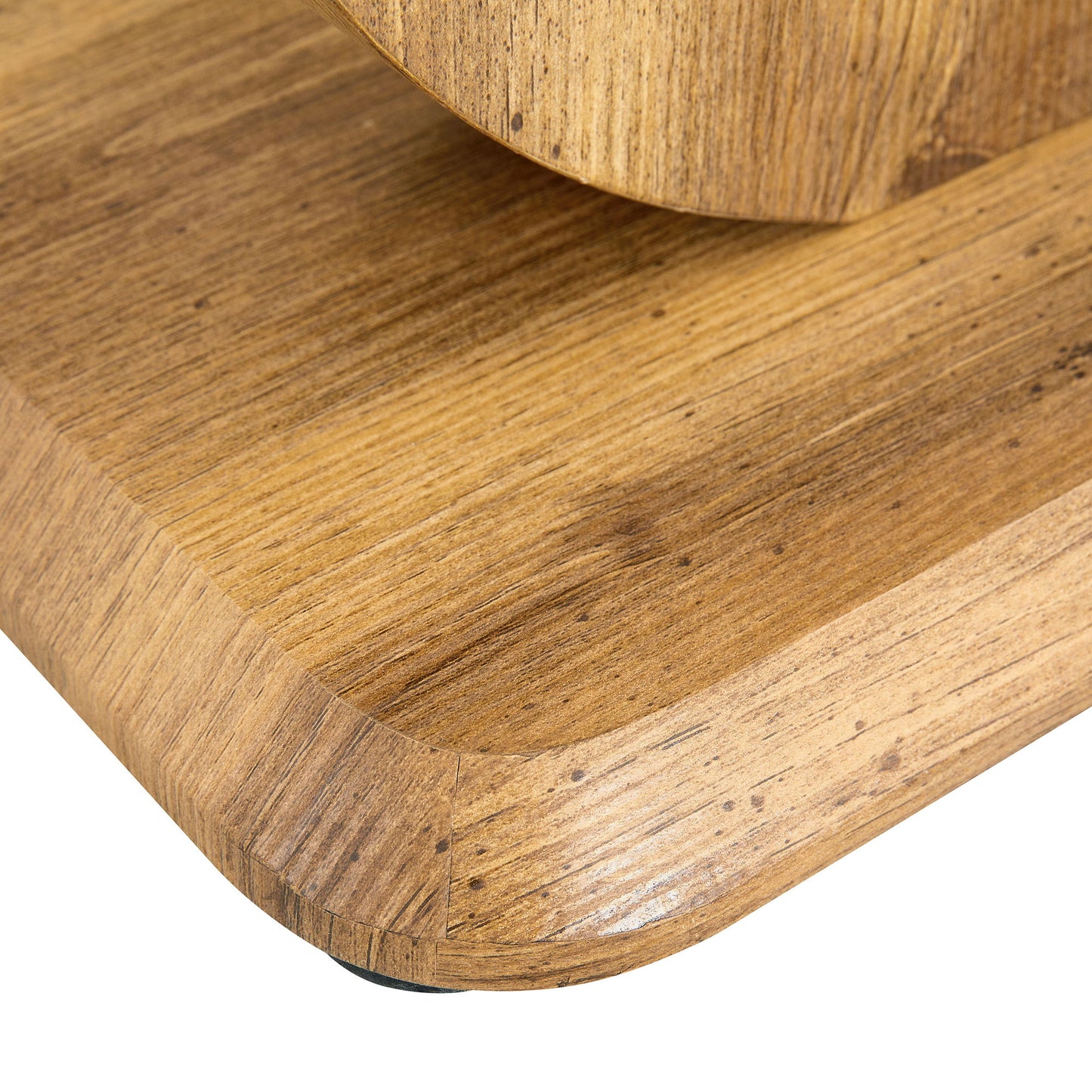 Modern Style Glass Top Coffee Table With Base Suitable For Living Rooms And Lounge Areas - Natural Wood