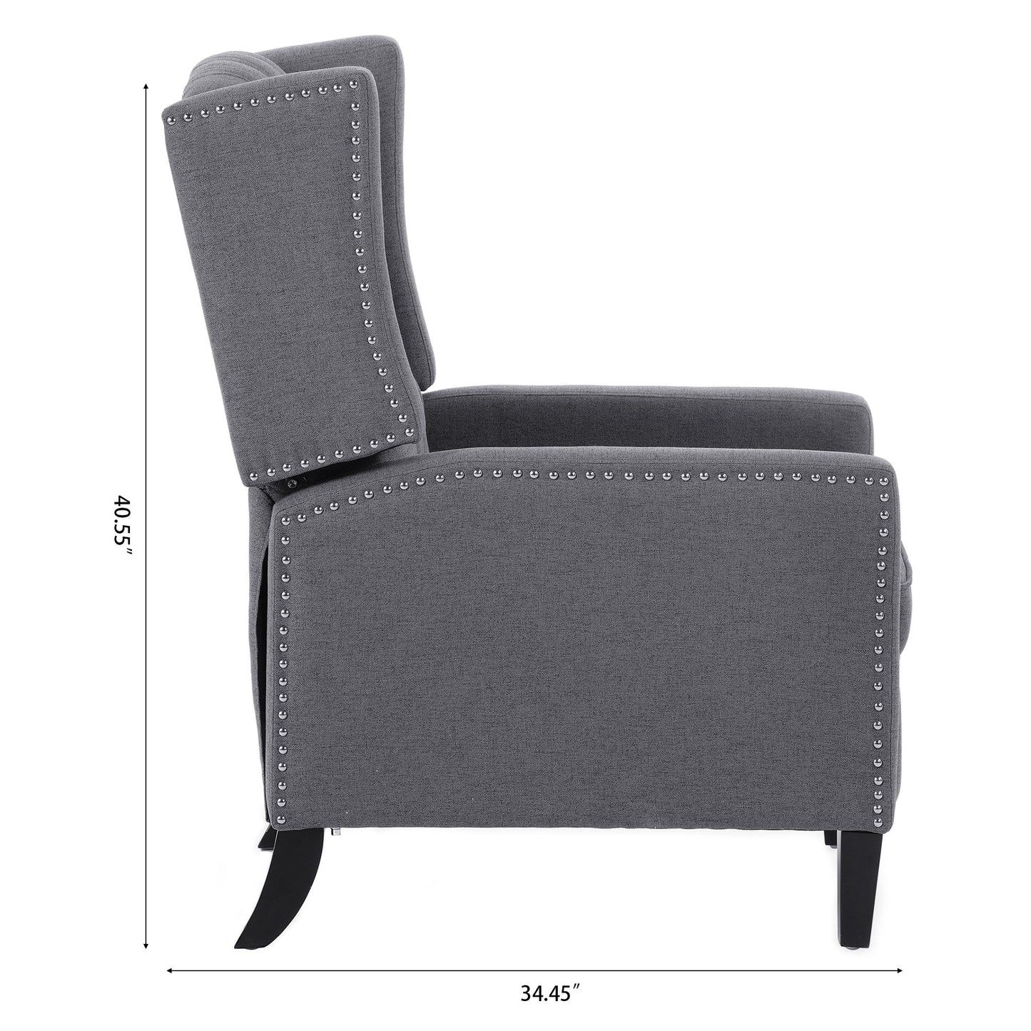 Manual Wing Chair Recliner - Gray