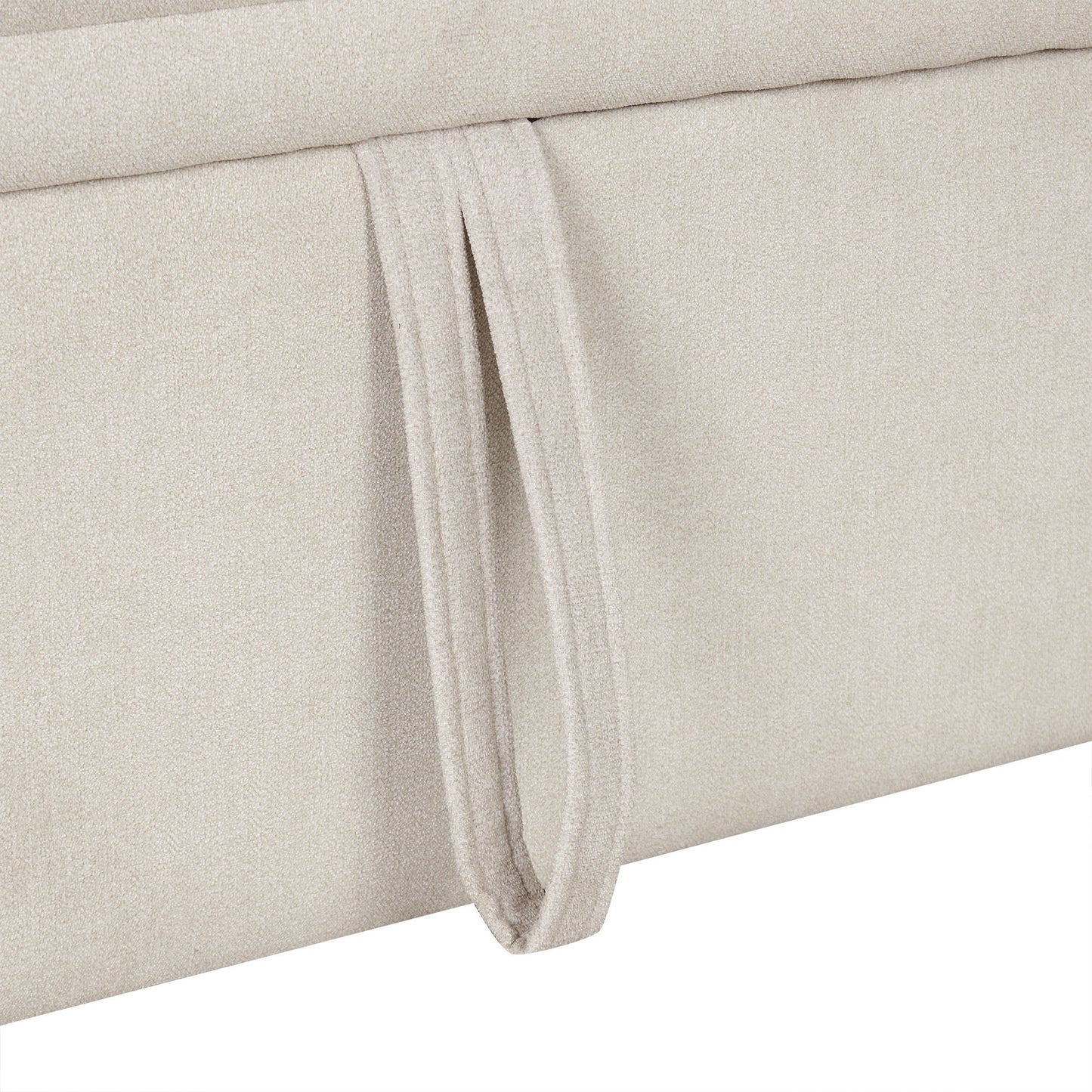 Oversized Sectional Sofa U-Shaped Sofa Couch Pull-Out Sofa Bed With Two Throw Pillows For Living Room - Beige