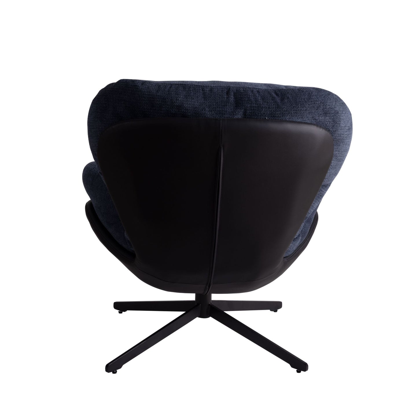 360ÔøΩÔøΩ Swivel Office Chair, Modern Chenille Chair With And Metal Base Frame, No Wheels, Accent Chair - Dark Blue