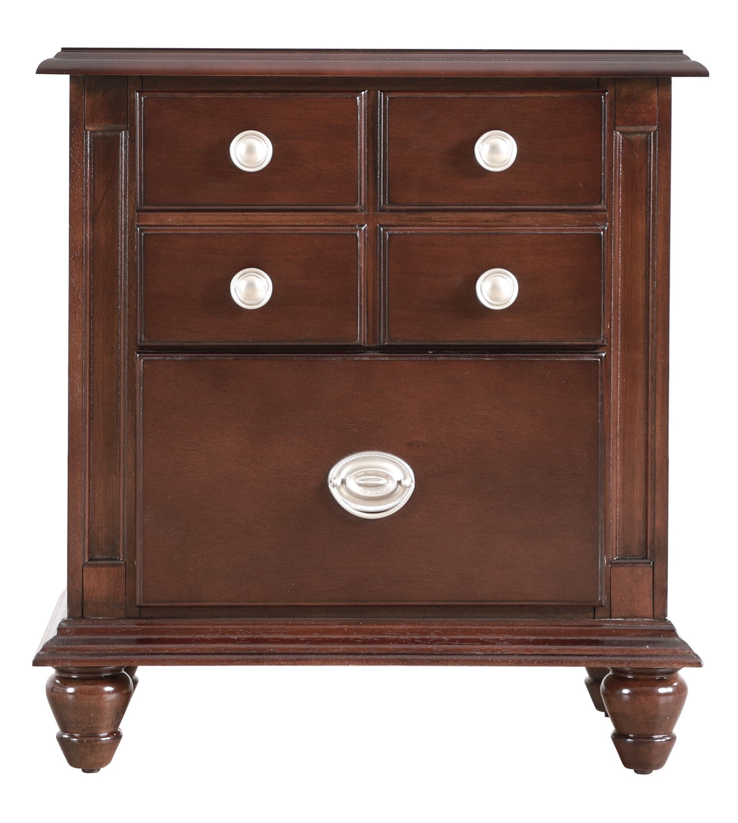Elegant Traditional Nightstand - Cappuccino