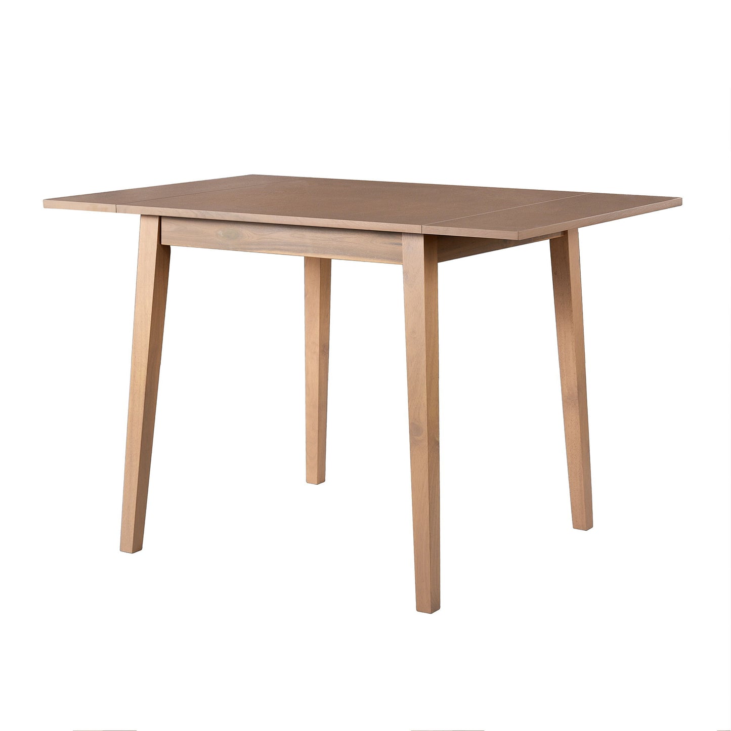 3 Piece Kitchen Dining Set With Drop Leaf Dining Table And 2 Dining Upholstered Chairs, Dining Room Set For Small Places - Natural