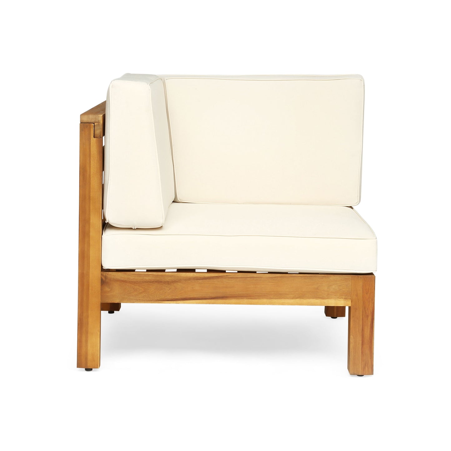 Oana - 2 Piece Loveseat Set With Acacia Wood Frame And Water Resistant Cushions - Beige
