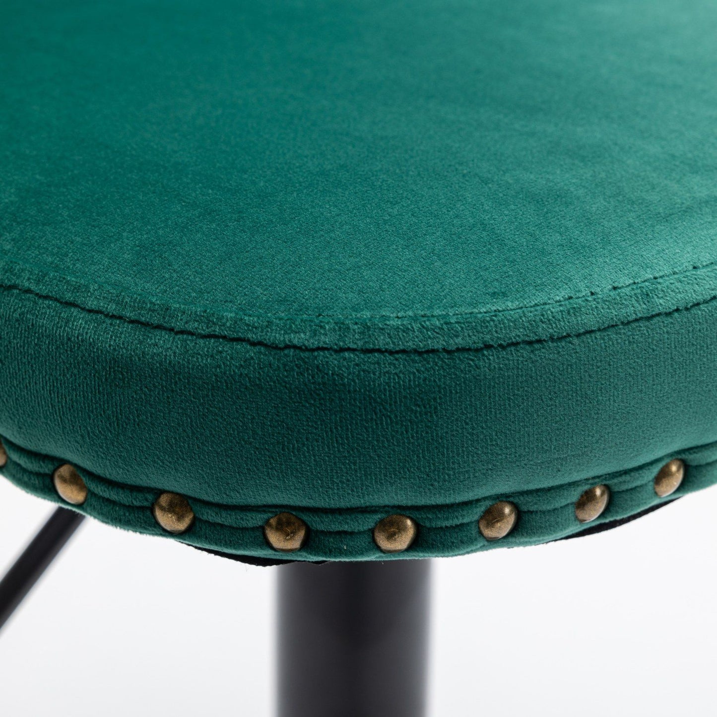 Swivel Velvet Barstools Adjusatble Seat Height, Modern Upholstered Bar Stools With Backs Comfortable Tufted For Home Pub And Kitchen Island (Set of 2) - Green