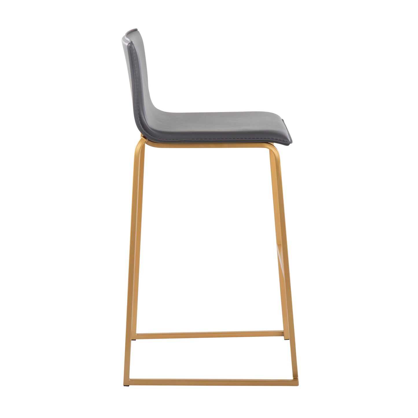 Mara - Contemporary Barstool (Set of 2) - Gold / Gray