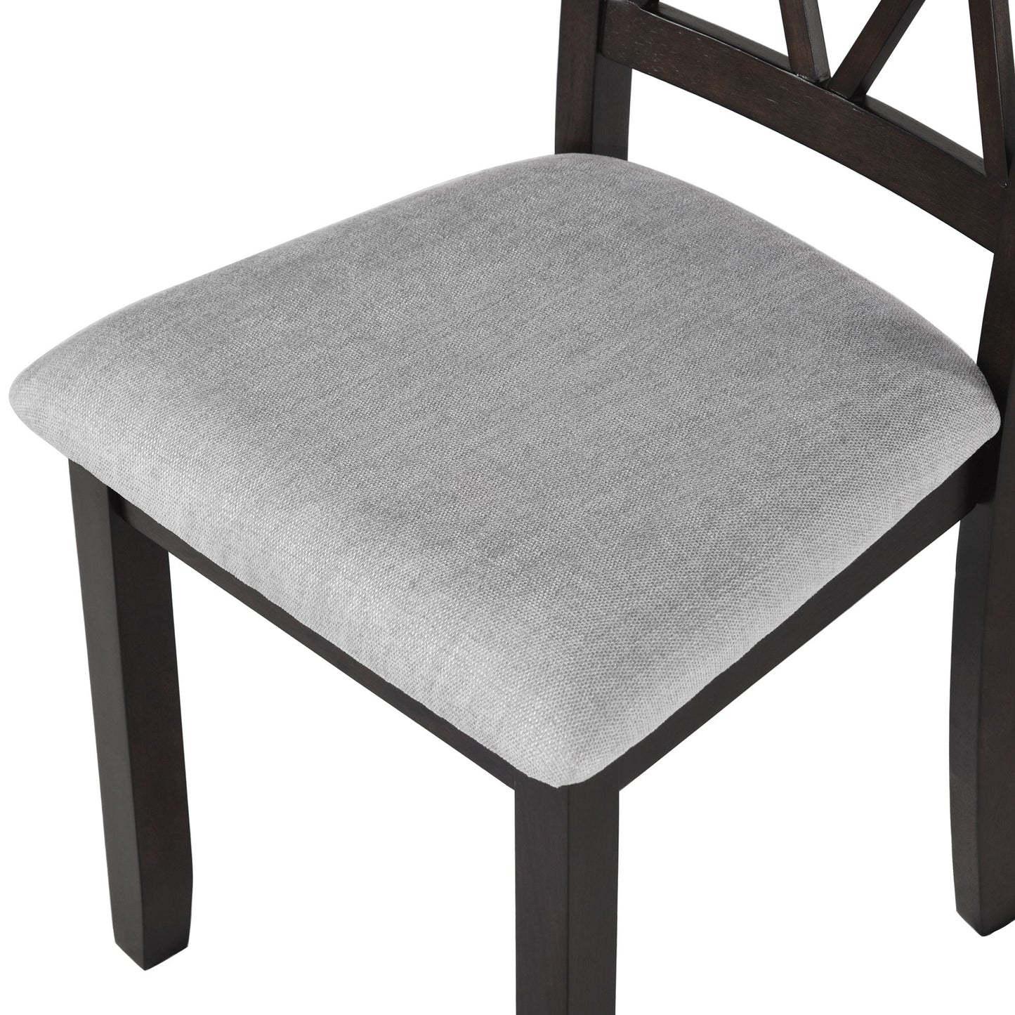 3 Piece Kitchen Dining Set With Drop Leaf Dining Table And 2 Dining Upholstered Chairs, Dining Room Set For Small Places - Espresso