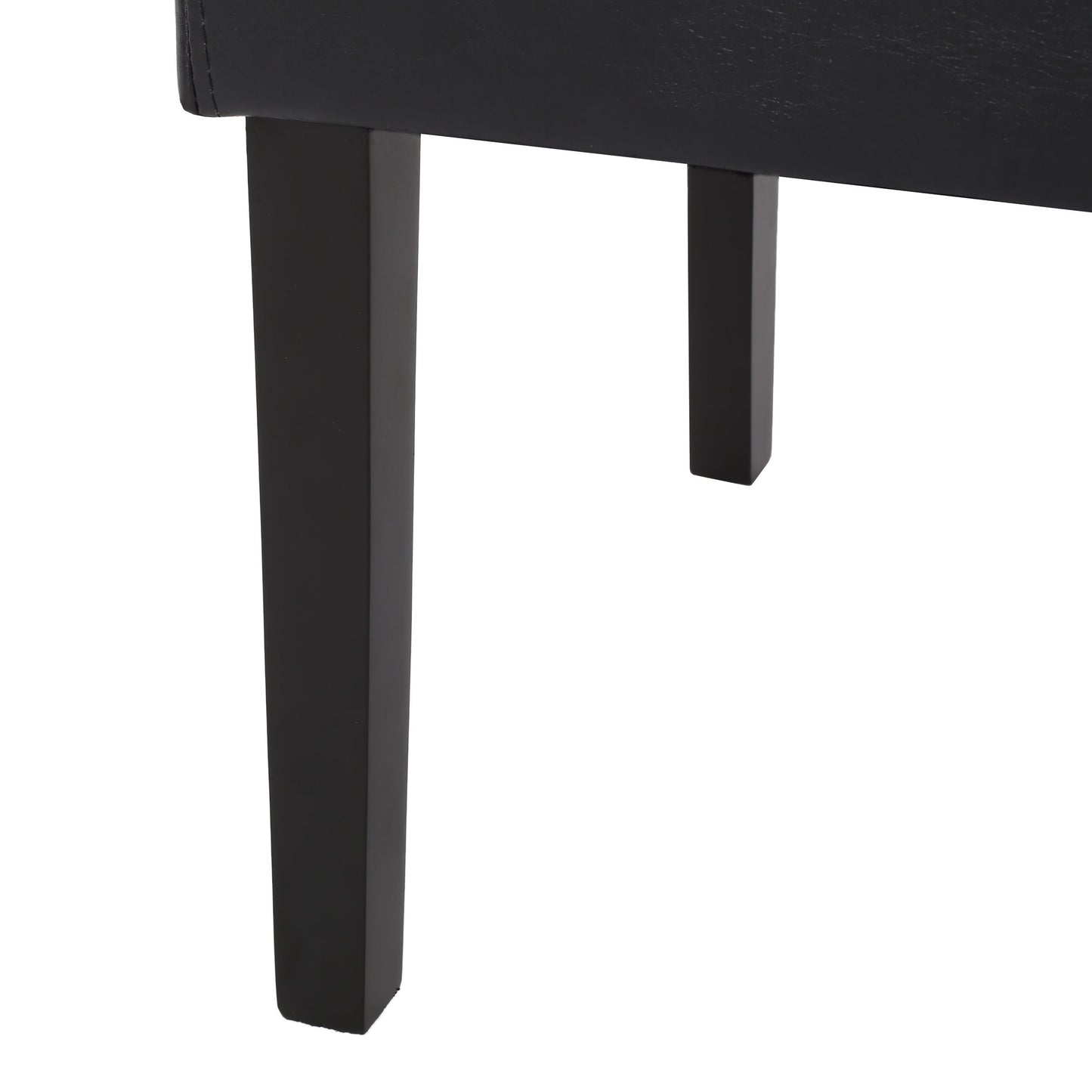 Contemporary Dining Chair (Set of 2) With Rubberwood Legs - Black