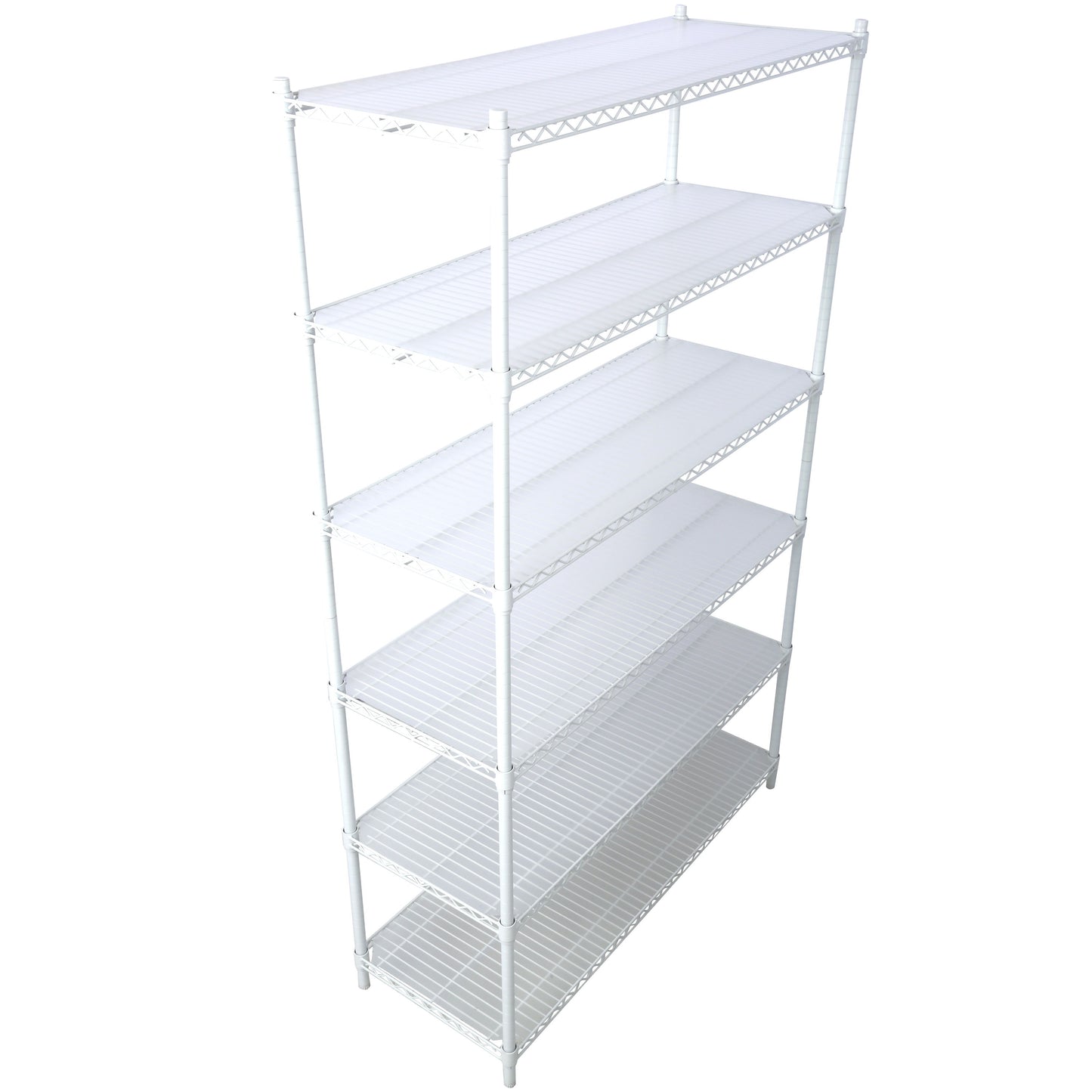 20" 6 Tier 6000Lbs Capacity Nsf Metal Shelf Wire Shelving Unit, Heavy Duty Adjustable Storage Rack With Wheels & Shelf Liners For Commercial Grade Utility Steel Storage Rack - White