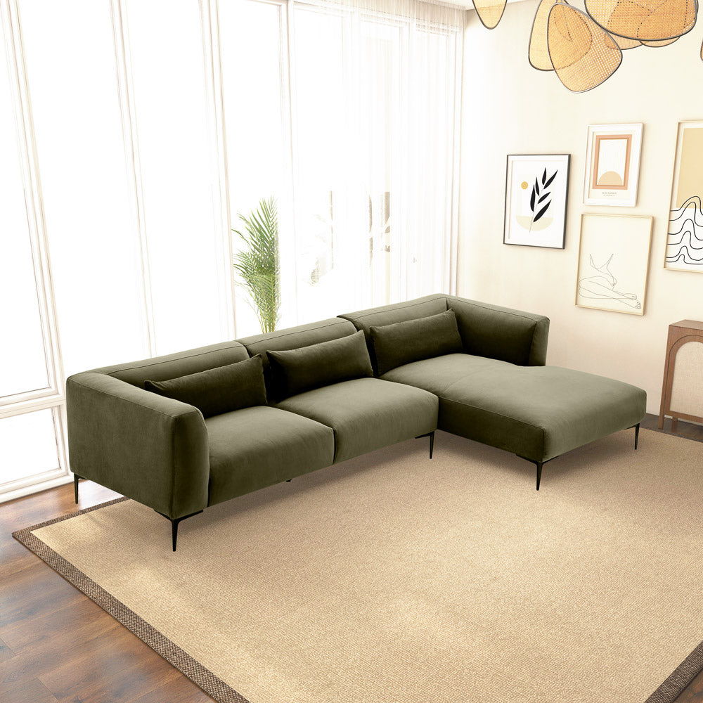 Laley - Right Facing L-Shaped Sectional - Green