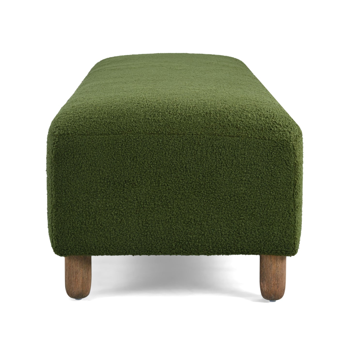 Elegant Ottoman With Comfortable Cushion And High Quality Upholstery - Dark Green