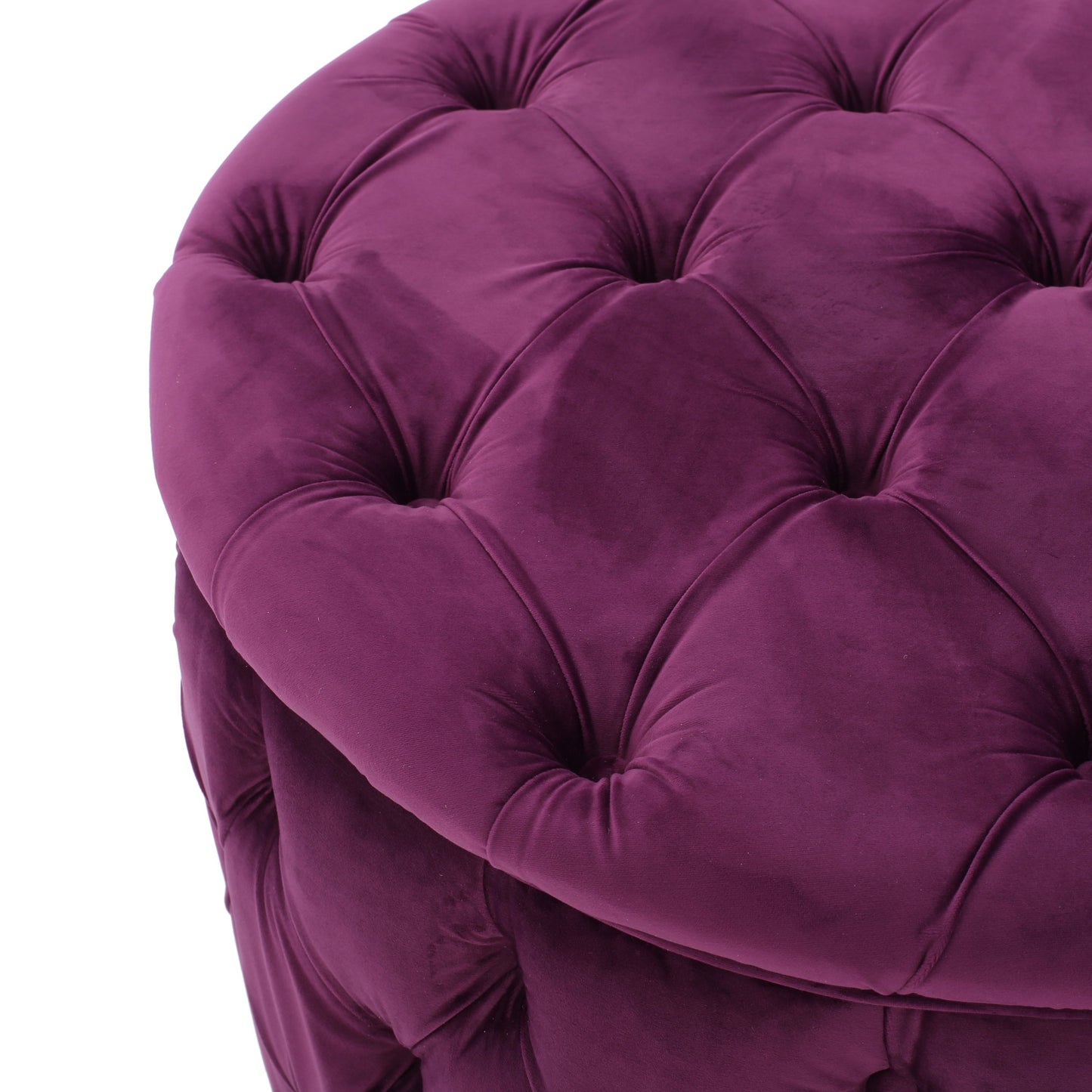 Modern Glam Ottoman Velvet - Fuchsia