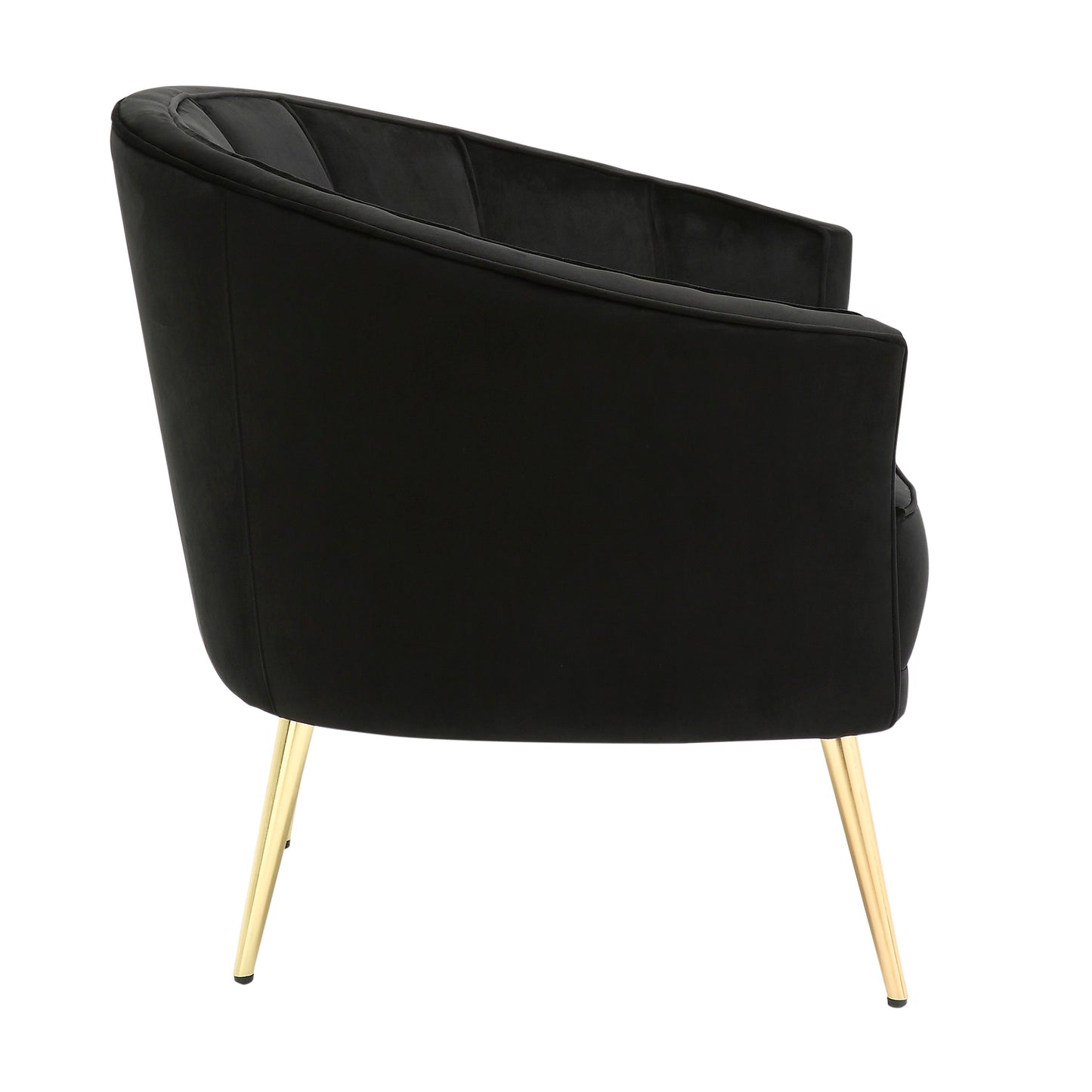 Tania - Contemporary / Glam Chair - Gold / Black