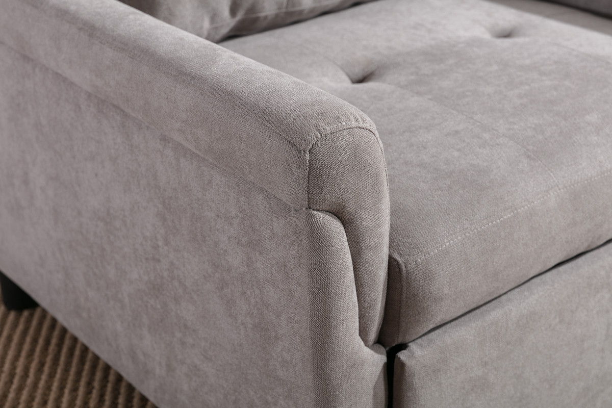 Hannah - Woven Convertible Armchair - Gray