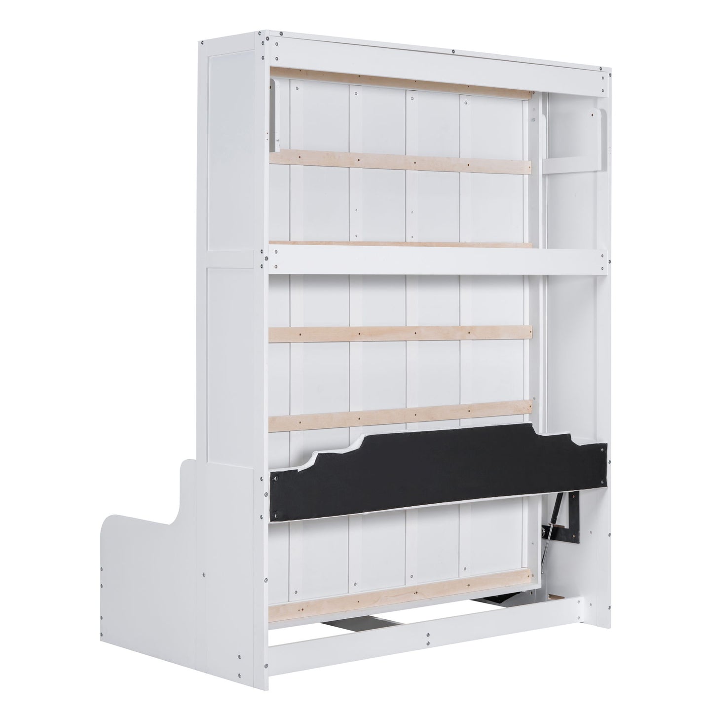 Queen Size Murphy Space Saving Wall Bed With Cushion - White