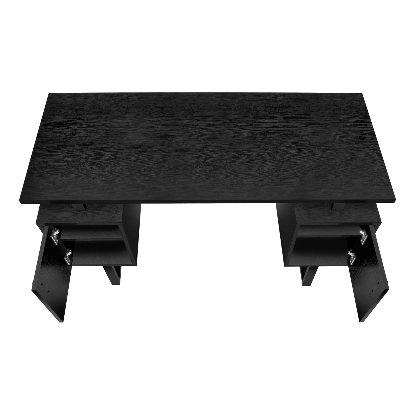 Computer Desk, Home Office, Laptop, Storage, Work, Contemporary, Modern - Black