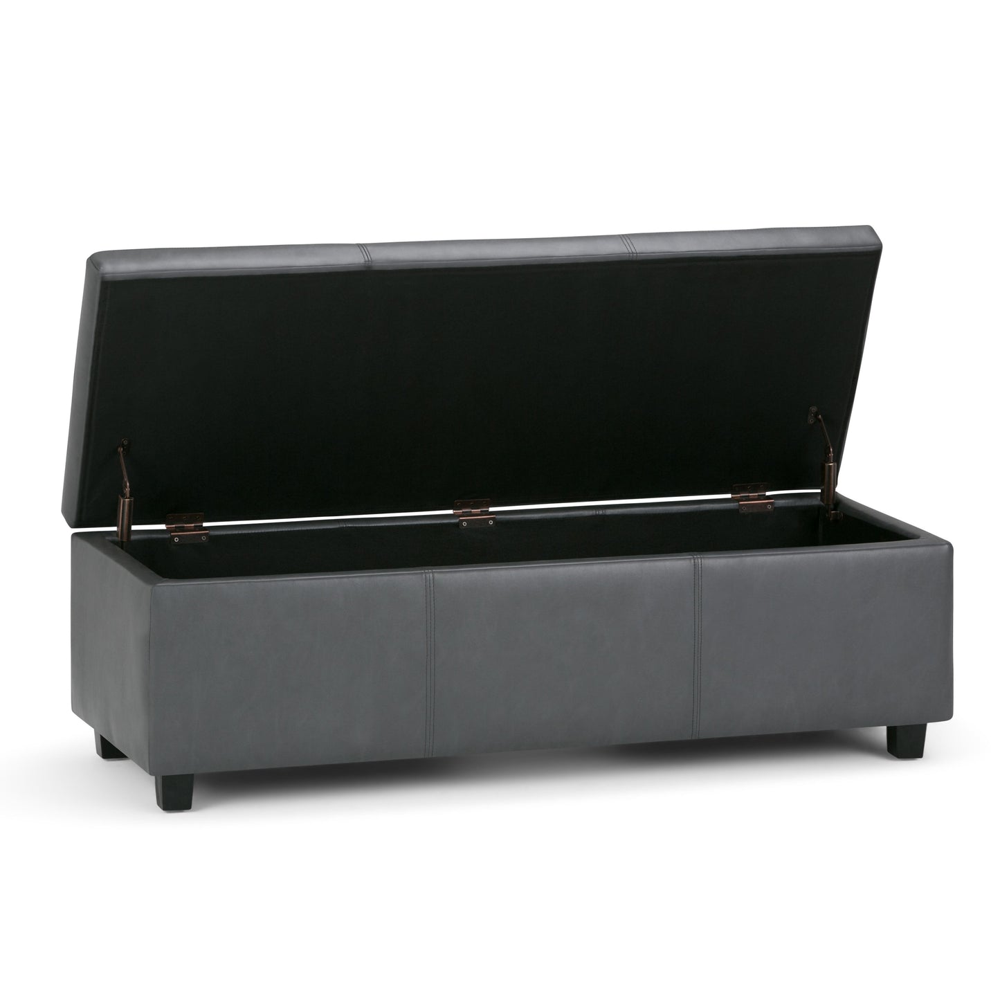 Avalon - Storage Ottoman Bench - Stone Gray