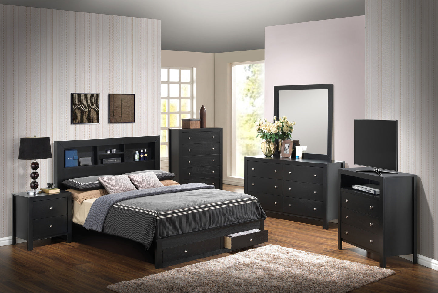 Queen Storage Bed - Black