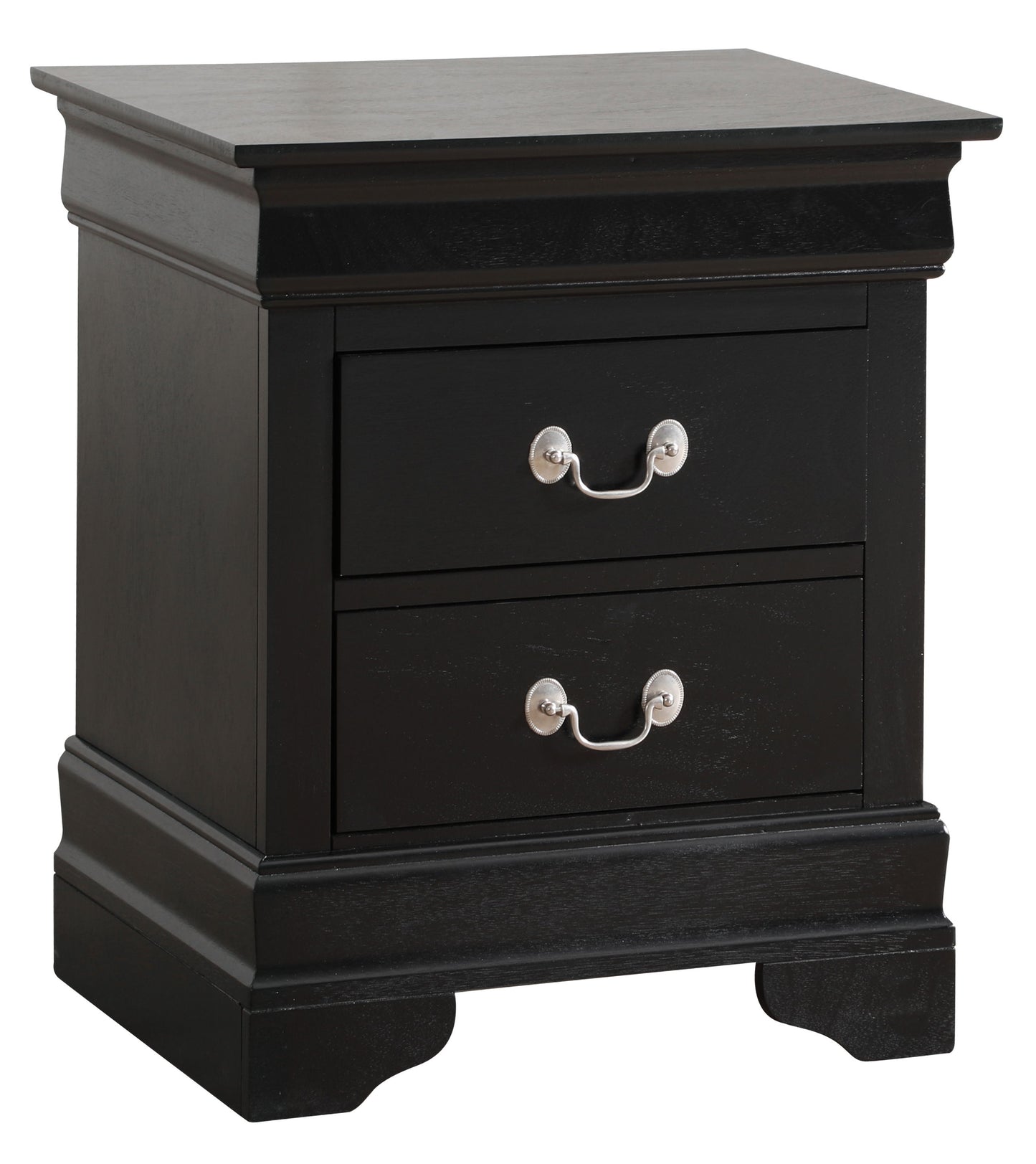 Louis Phillipe - Elegant Traditional Nightstand - Black