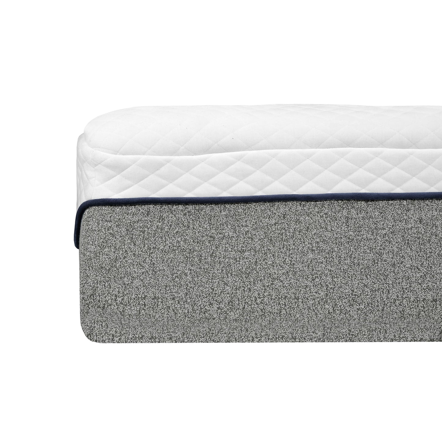 Ultra Plush 13" Gel Memory Foam Mattress For King Size Bed With Double Layered Jacquard Cover - Gray / White