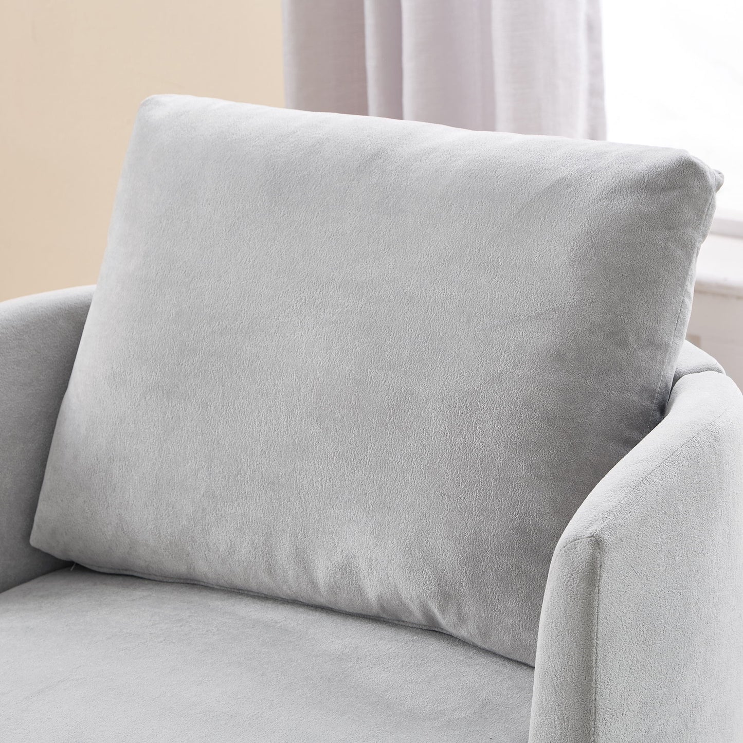 Modern 360ÔøΩÔøΩ Swivel Accent Barrel Armchair Chenille, Upholstered With Curved Design For Living Room, Bedroom, Office, And Hotel - Gray
