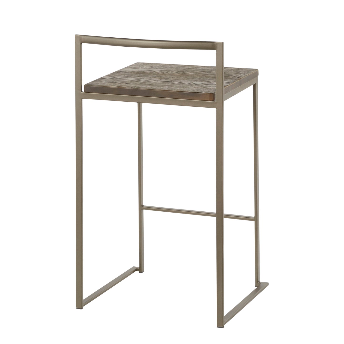 Fuji - Industrial Stackable Counter Stool (Set of 3) - Espresso