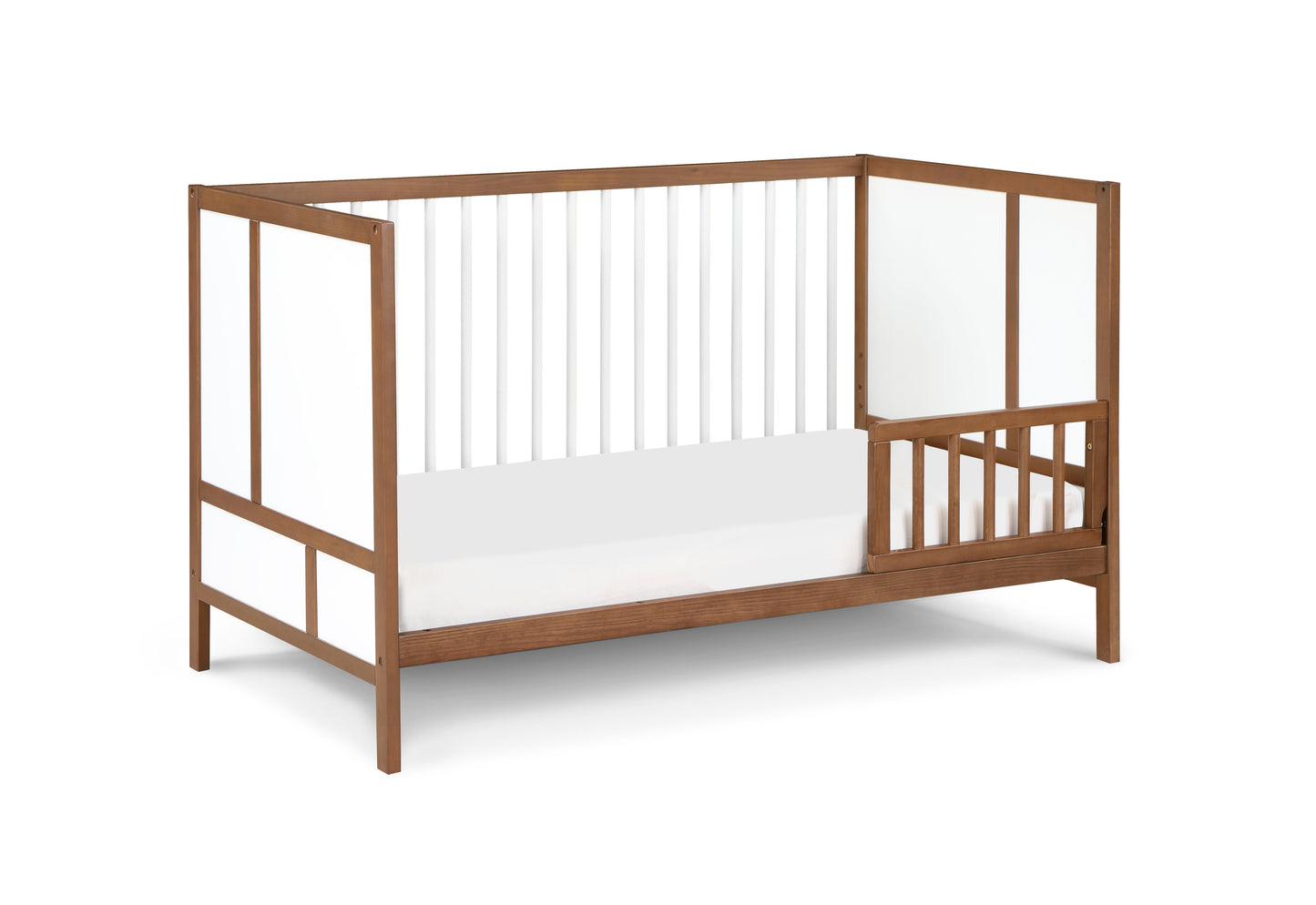 Pixie Finn - 3 In 1 Crib - Walnut / White